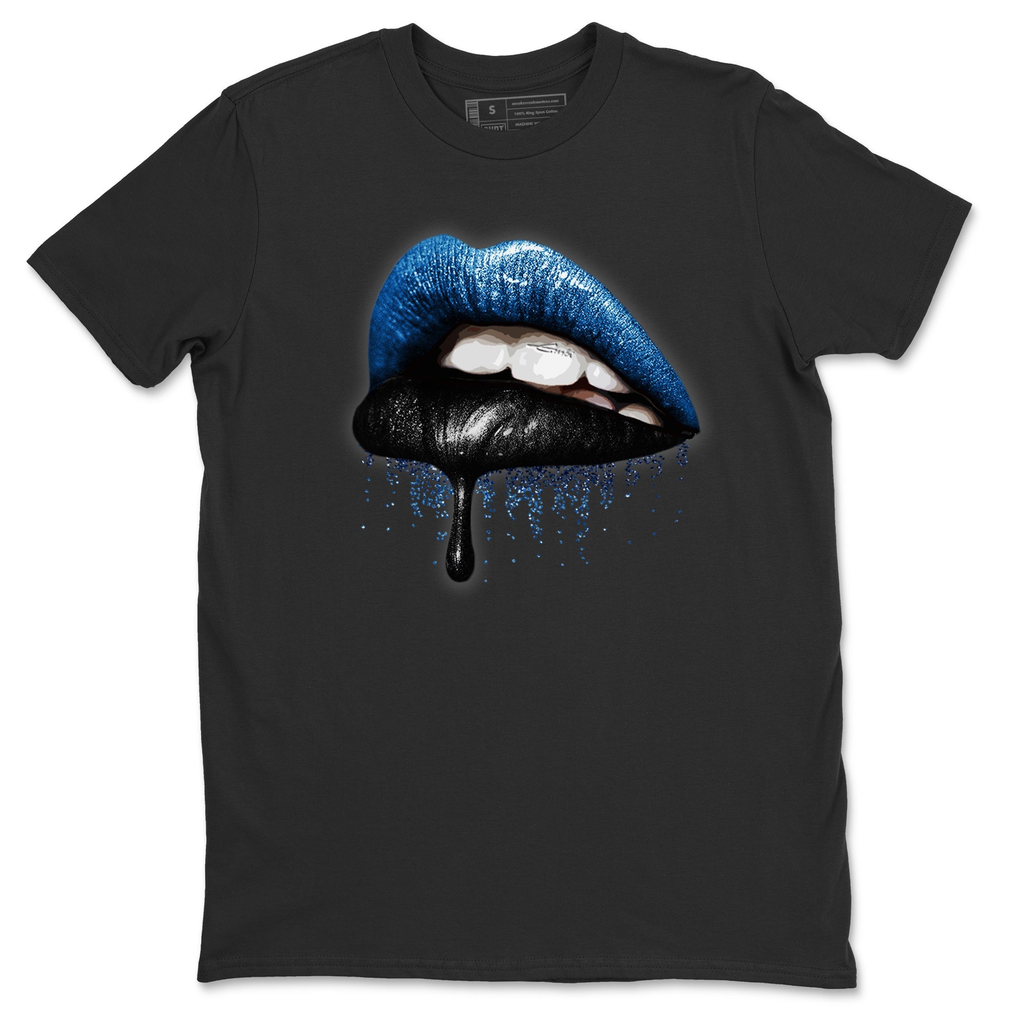 Jordan 1 Dark Marina Blue Sneaker Matching T-Shirt Dripping Lips Sneaker Tees Jordan 1 Dark Marina Blue Sneaker Release Tees Crew Neck Tees