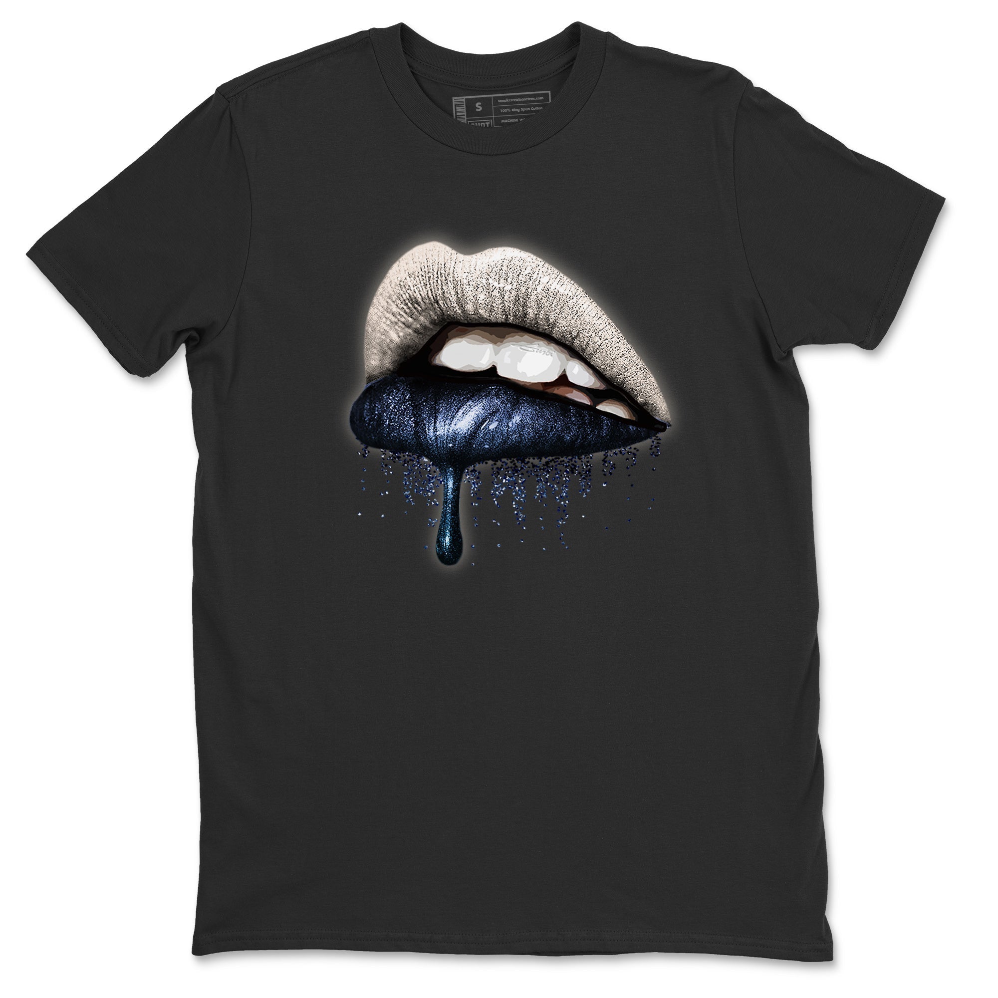 Jordan 1 85 Georgetown Sneaker Match Tees Dripping Lips Sneaker Tees Jordan 1 85 Georgetown Jordan to match sneaker T-Shirt Crew Neck Shirts