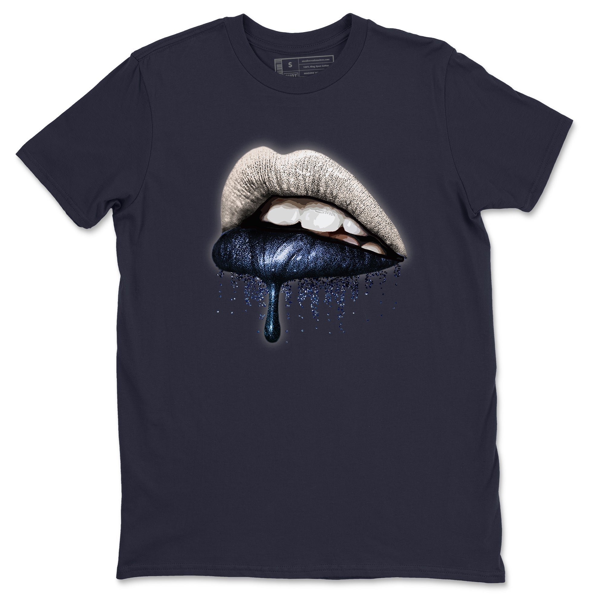 Jordan 1 85 Georgetown Sneaker Match Tees Dripping Lips Sneaker Tees Jordan 1 85 Georgetown Jordan to match sneaker T-Shirt Crew Neck Shirts