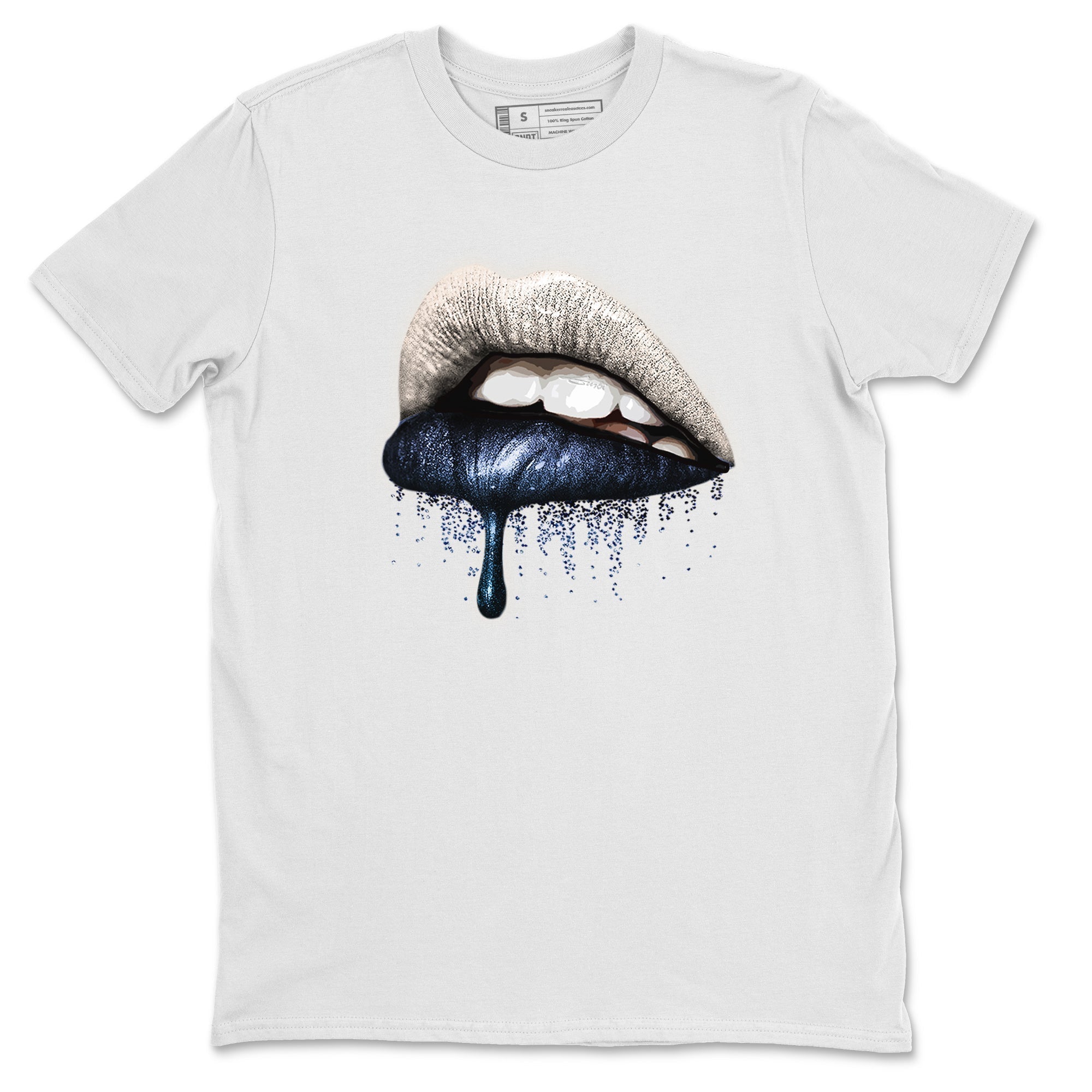 Jordan 1 85 Georgetown Sneaker Match Tees Dripping Lips Sneaker Tees Jordan 1 85 Georgetown Jordan to match sneaker T-Shirt Crew Neck Shirts