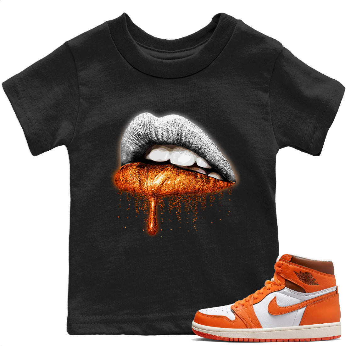 Jordan 1 Starfish Sneaker Matching T-Shirt Dripping Lips Sneaker Tees Jordan 1 Starfish Sneaker Release Tees Kids Shirts