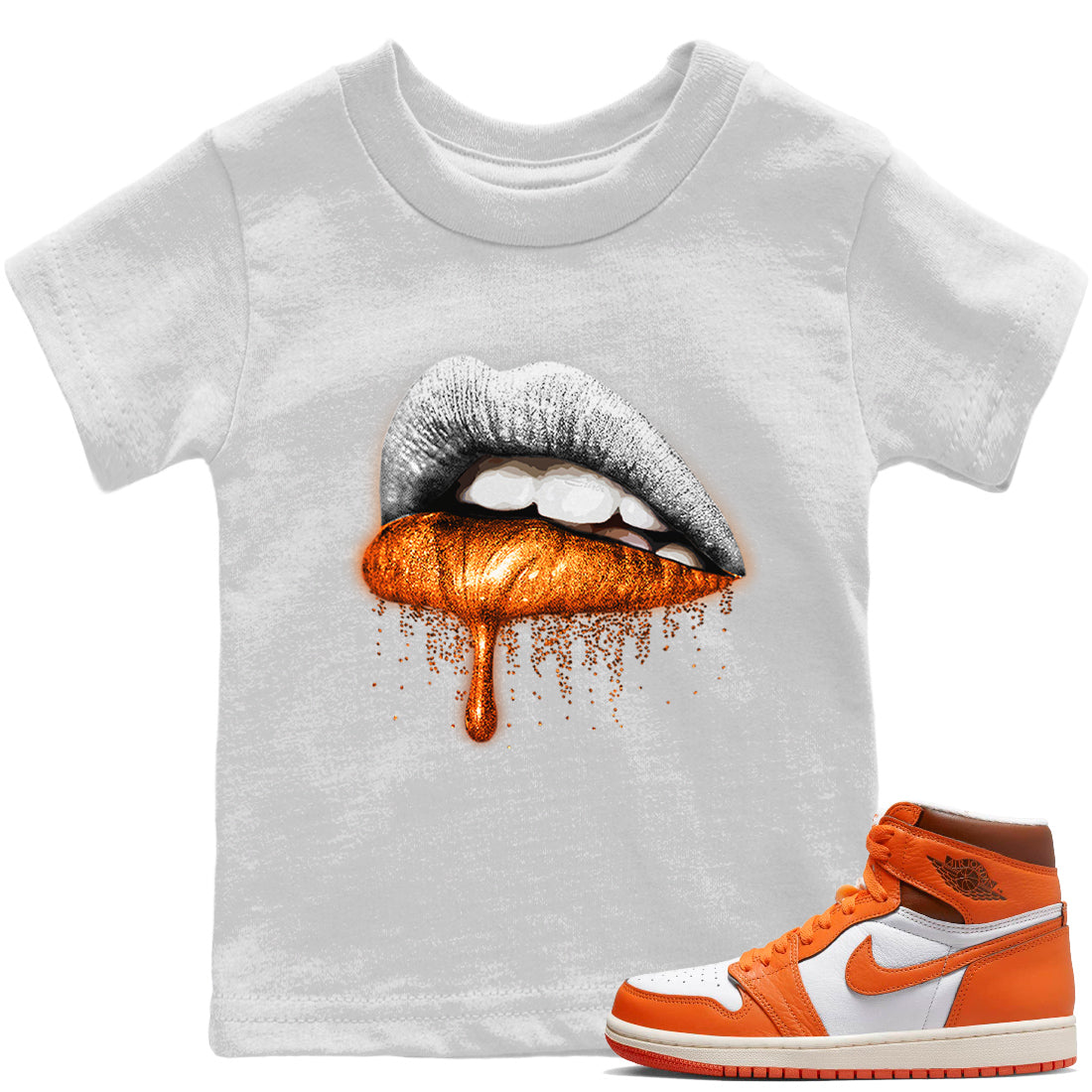 Jordan 1 Starfish Sneaker Matching T-Shirt Dripping Lips Sneaker Tees Jordan 1 Starfish Sneaker Release Tees Kids Shirts