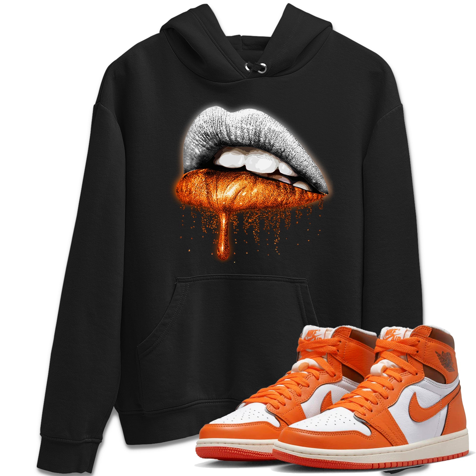 Jordan 1 Starfish Sneaker Matching T-Shirt Dripping Lips Sneaker Tees Jordan 1 Starfish Sneaker Release Tees Crew Neck Tees