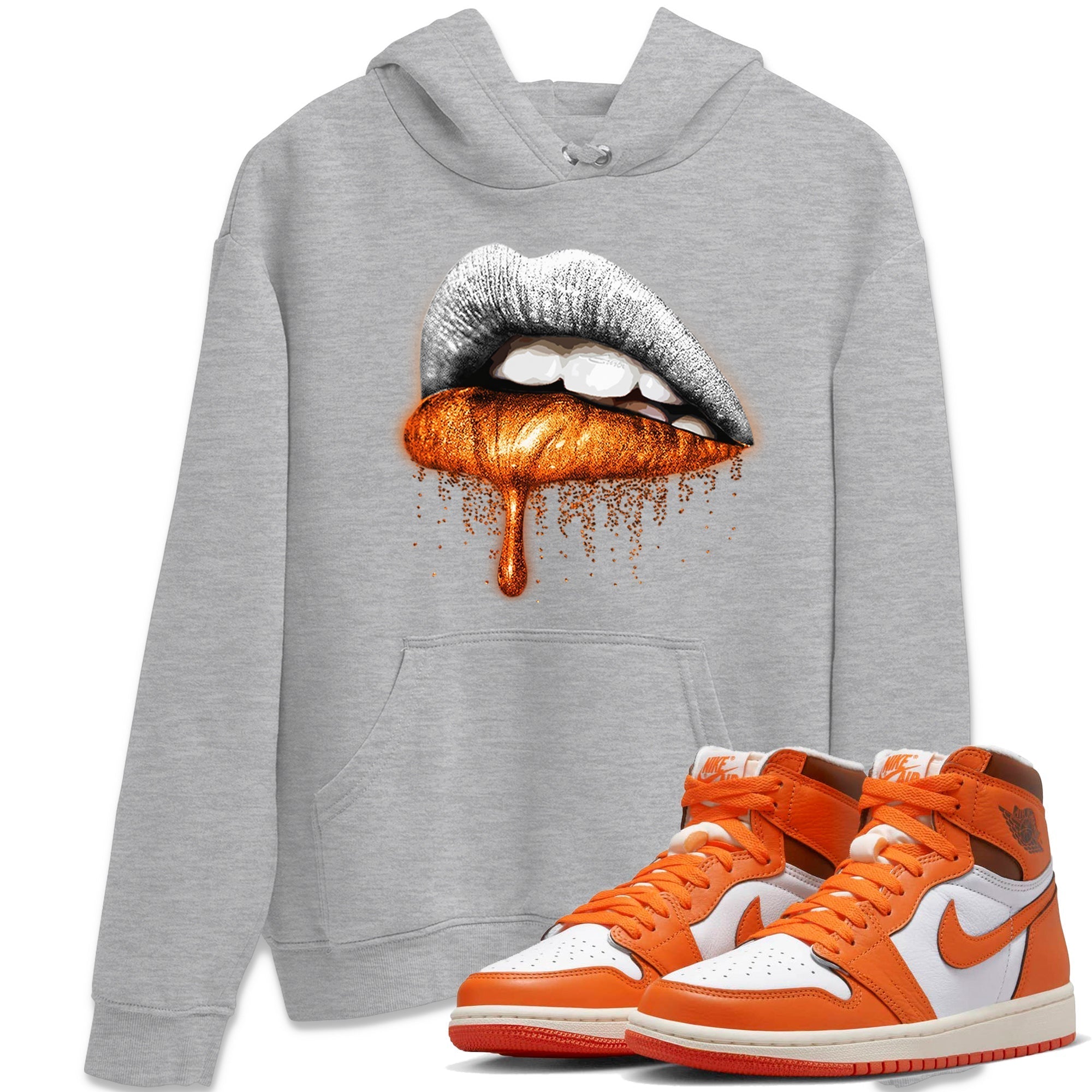 Jordan 1 Starfish Sneaker Matching T-Shirt Dripping Lips Sneaker Tees Jordan 1 Starfish Sneaker Release Tees Crew Neck Tees