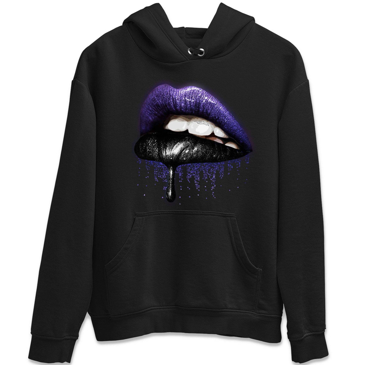 Jordan 13 Court Purple Sneaker Matching T-Shirt Dripping Lips Sneaker Tees Jordan 13 Court Purple Sneaker Release Tees Crew Neck Tees