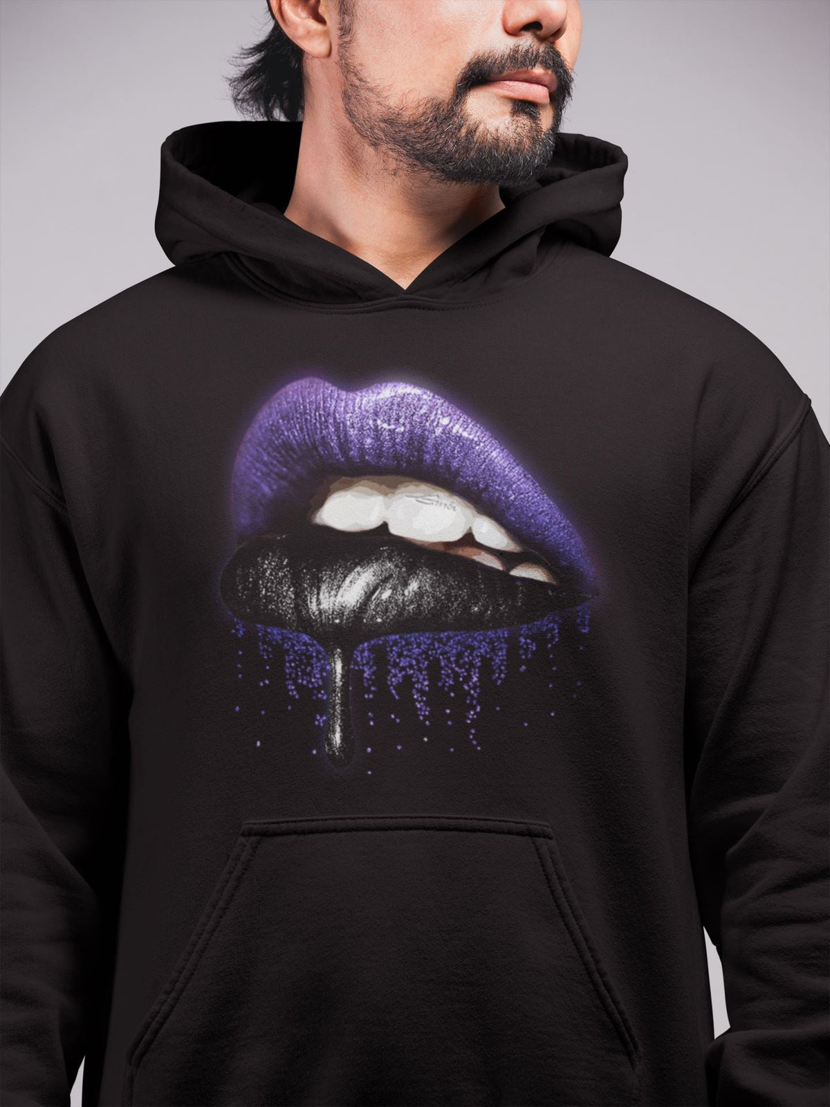 Jordan 13 Court Purple Sneaker Matching T-Shirt Dripping Lips Sneaker Tees Jordan 13 Court Purple Sneaker Release Tees Crew Neck Tees
