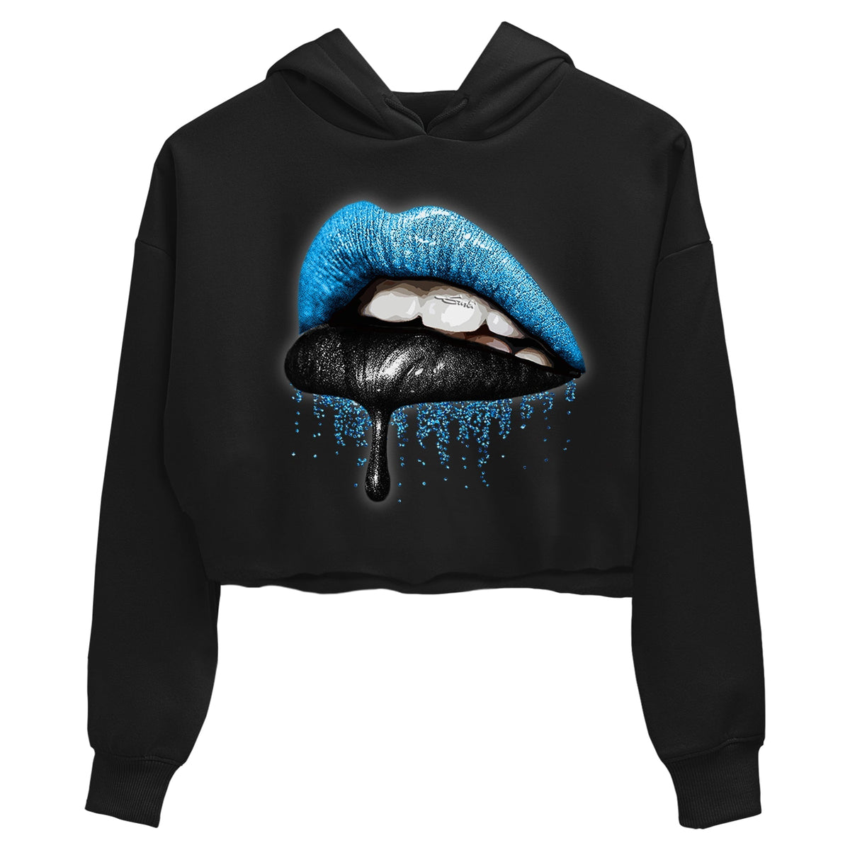 Jordan 13 UNC Sneaker Matching T-Shirt Dripping Lips Sneaker Tees Jordan 13 UNC Sneaker Release Tees Women's Shirts