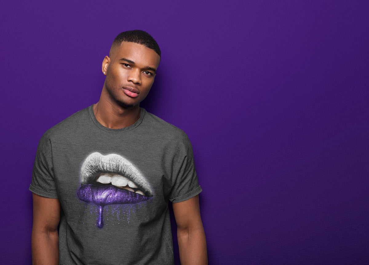 Jordan 3 Dark Iris Sneaker Matching T-Shirt Dripping Lips Sneaker Tees Jordan 3 Dark Iris Sneaker Release Tees Crew Neck Tees