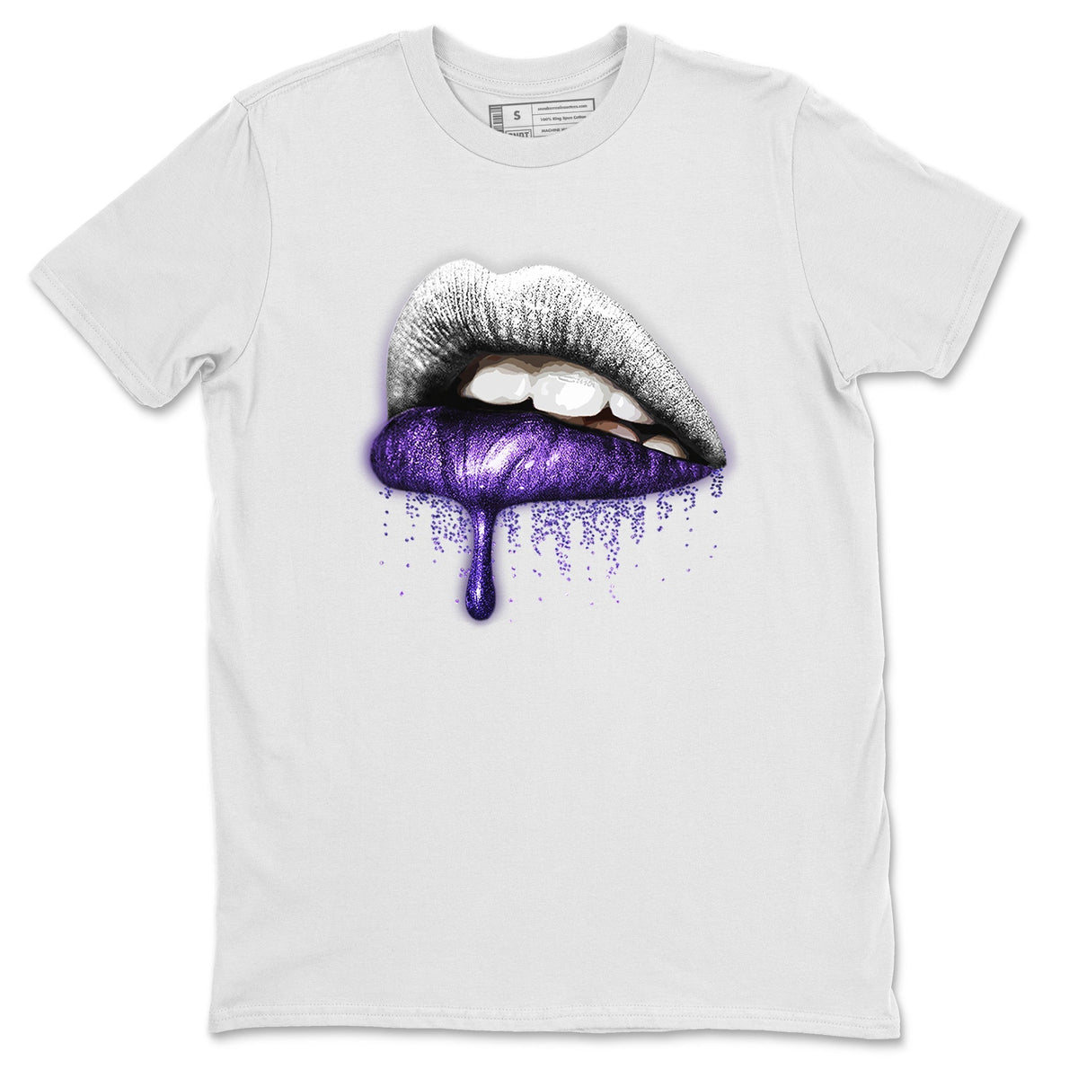 Jordan 3 Dark Iris Sneaker Matching T-Shirt Dripping Lips Sneaker Tees Jordan 3 Dark Iris Sneaker Release Tees Crew Neck Tees