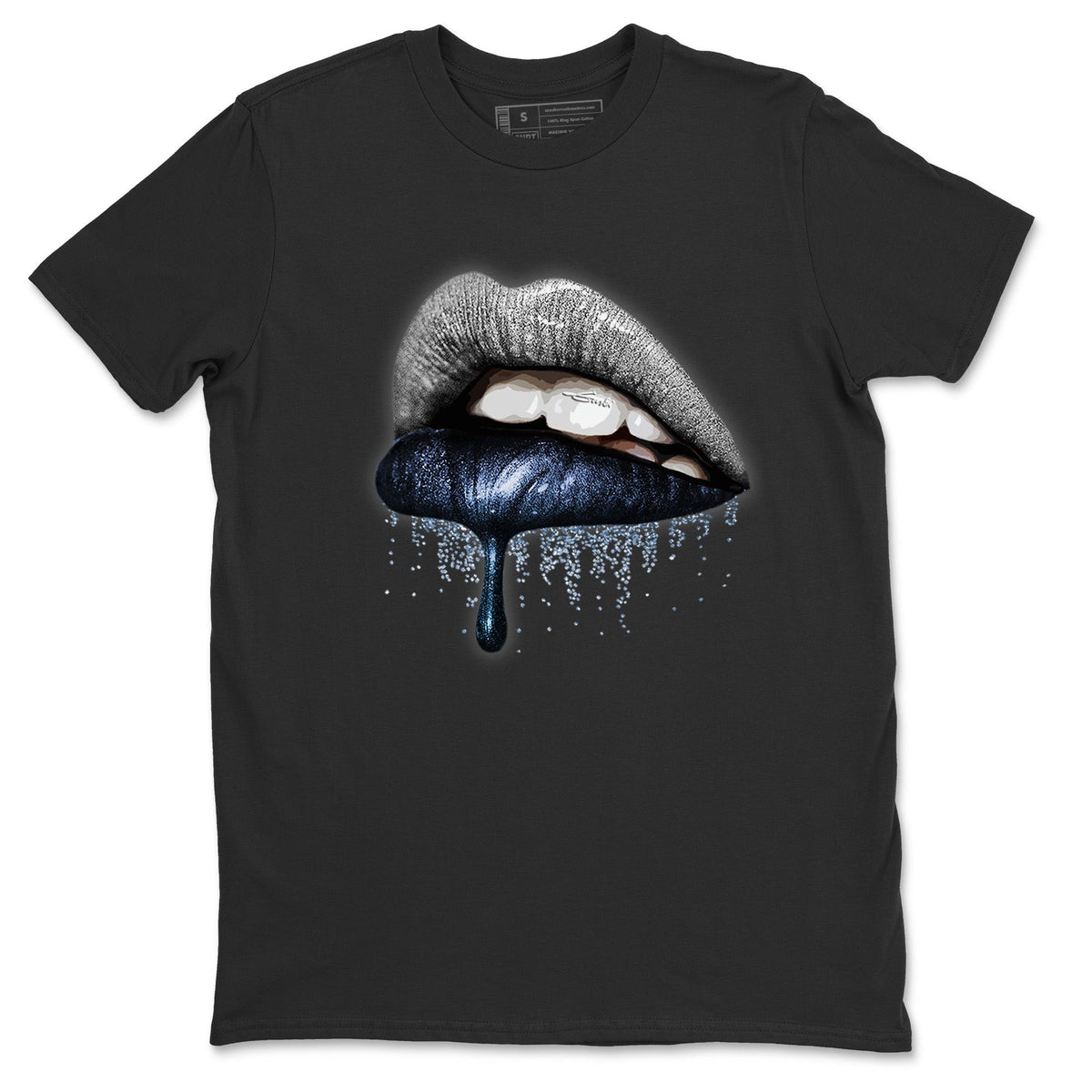 Jordan 6 Georgetown Sneaker Matching T-Shirt Dripping Lips Sneaker Tees Jordan 6 Georgetown Sneaker Release Tees Crew Neck Tees