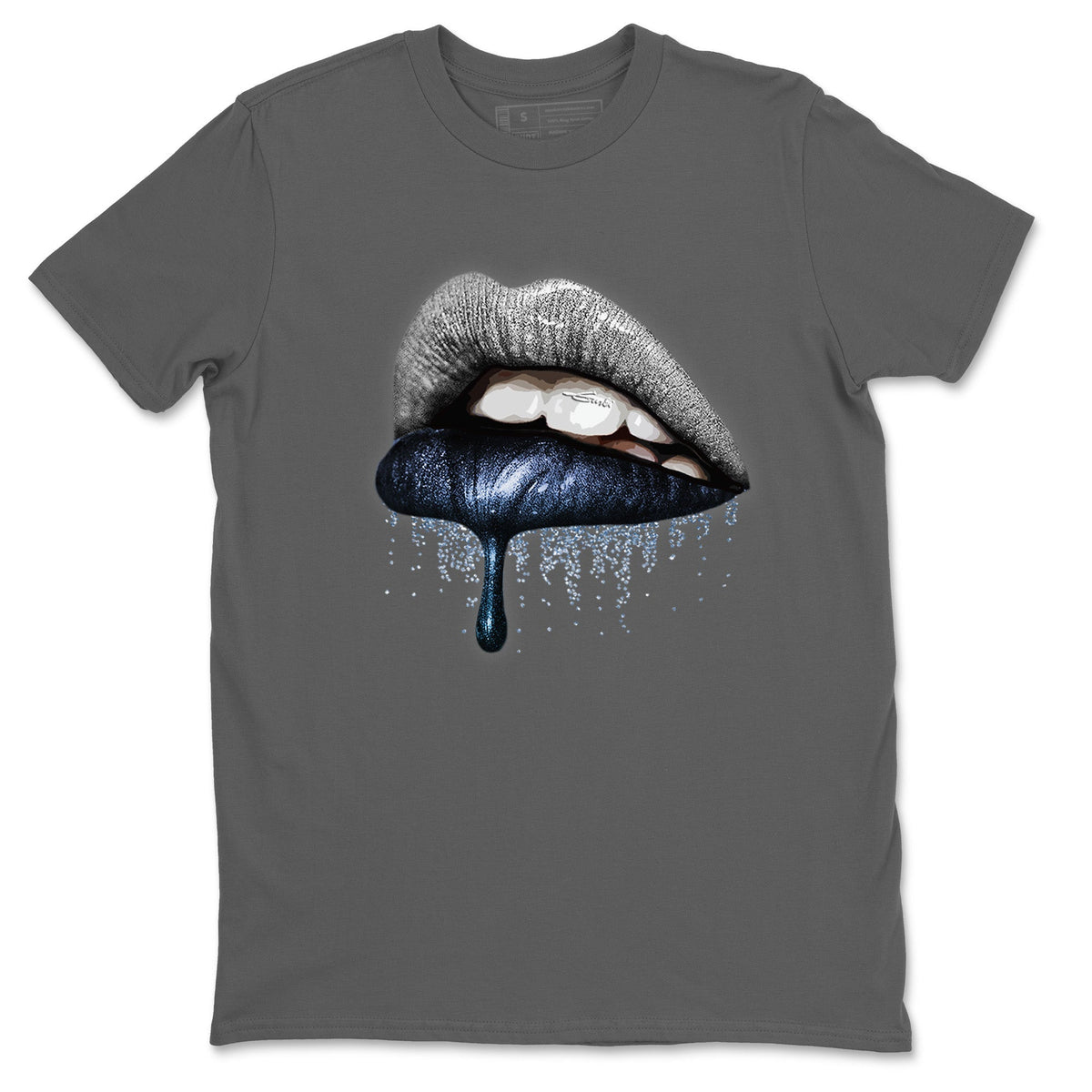 Jordan 6 Georgetown Sneaker Matching T-Shirt Dripping Lips Sneaker Tees Jordan 6 Georgetown Sneaker Release Tees Crew Neck Tees