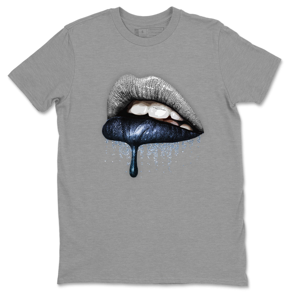 Jordan 6 Georgetown Sneaker Matching T-Shirt Dripping Lips Sneaker Tees Jordan 6 Georgetown Sneaker Release Tees Crew Neck Tees