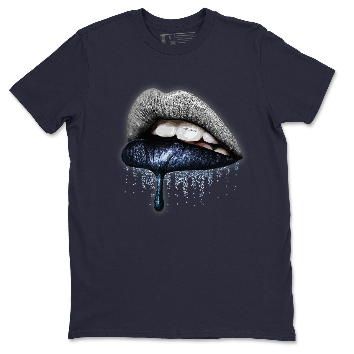 Jordan 6 Georgetown Sneaker Matching T-Shirt Dripping Lips Sneaker Tees Jordan 6 Georgetown Sneaker Release Tees Crew Neck Tees