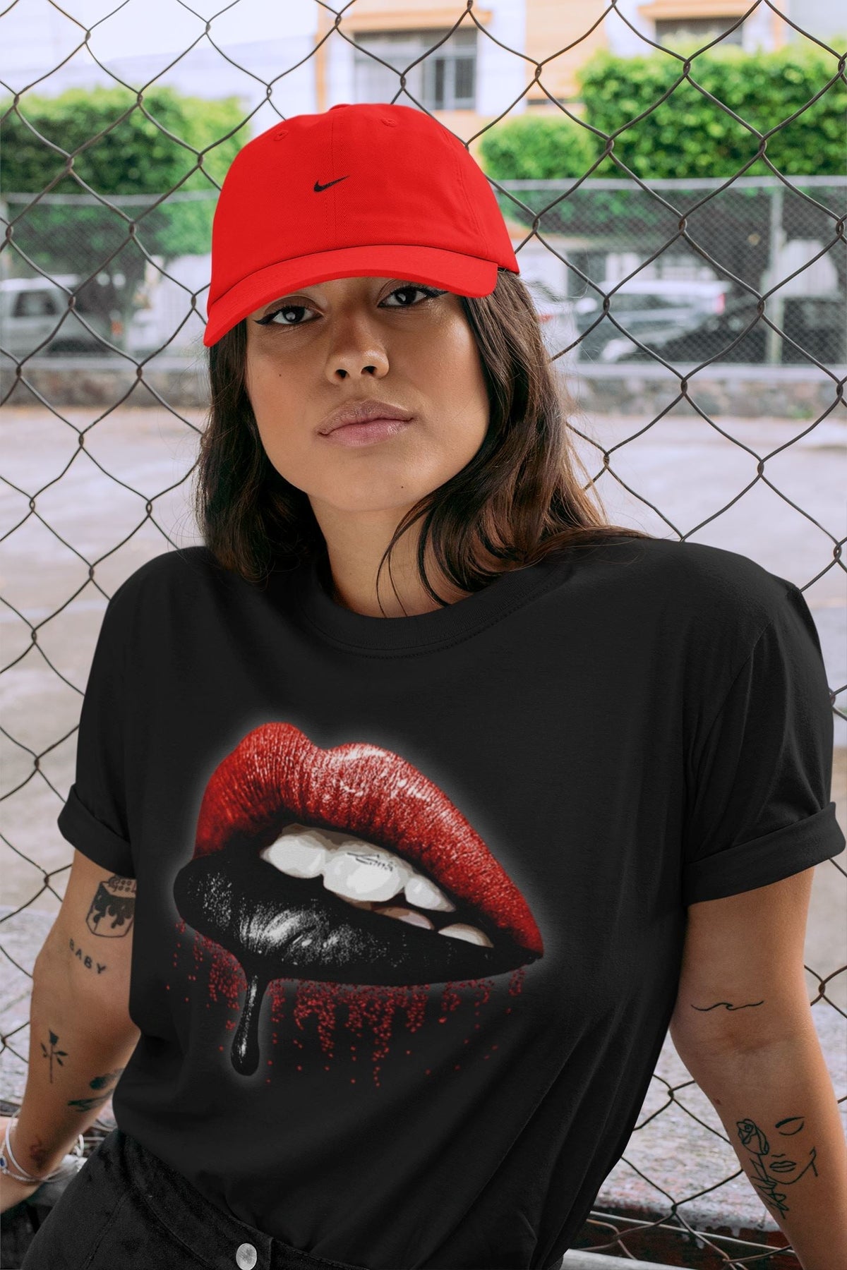Jordan 9 Chile Red Shirt To Match Jordans Dripping Lips Sneaker Tees Jordan 9 Chile Red Drip Gear Zone Sneaker Matching Clothing Unisex Shirts
