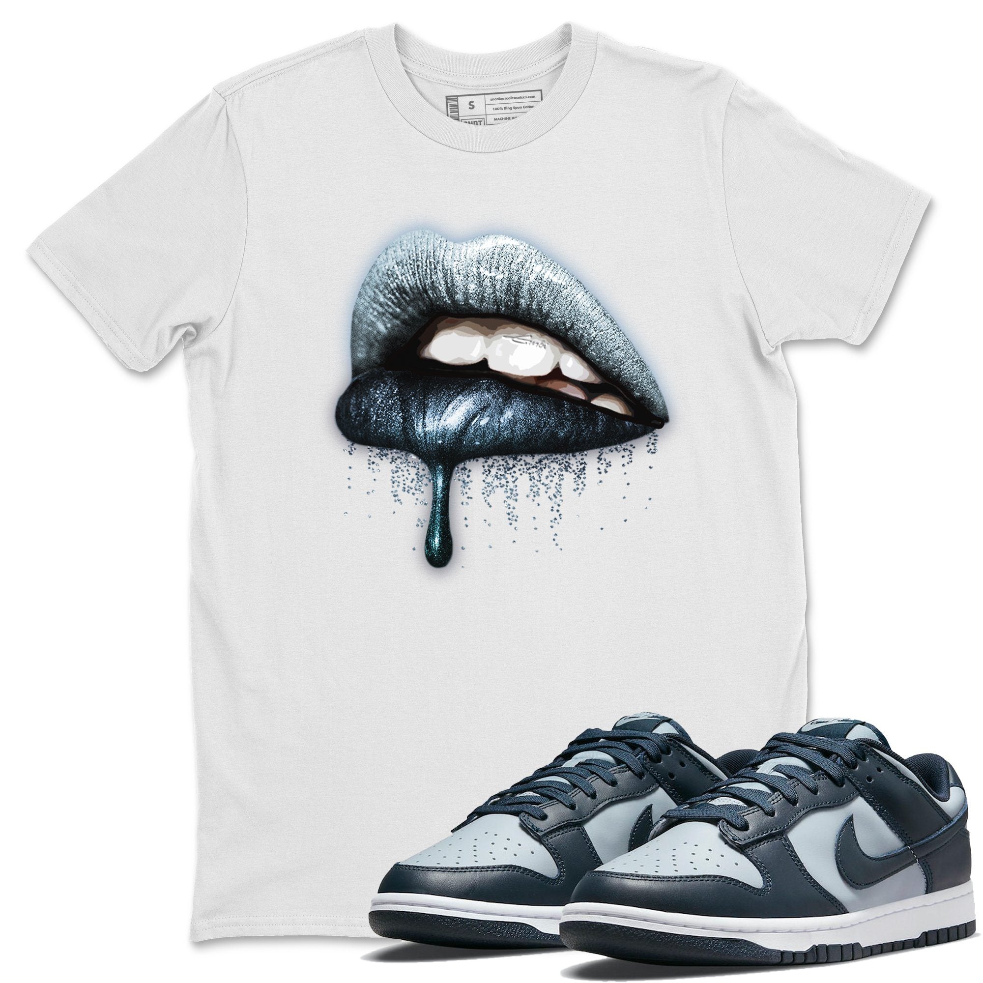 Dunk championship Grey Sneaker Match Tees Dripping Lips Sneaker Tees Dunk championship Grey Jordan to match sneaker T-Shirt Crew Neck Shirts