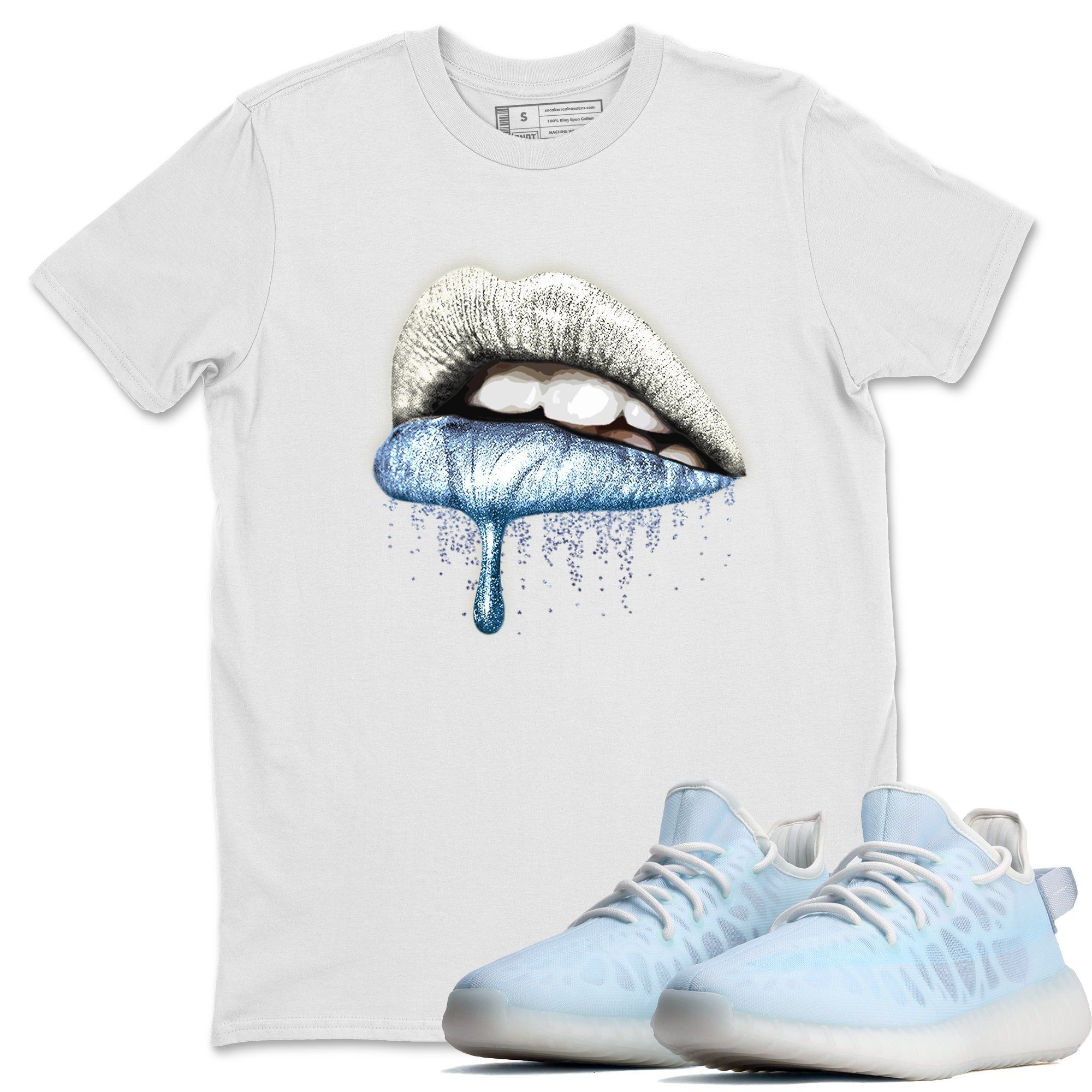 Yeezy 350 Mono Ice Shirt To Match Jordans Dripping Lips Sneaker Tees Yeezy 350 Mono Ice Drip Gear Zone Sneaker Matching Clothing Unisex Shirts