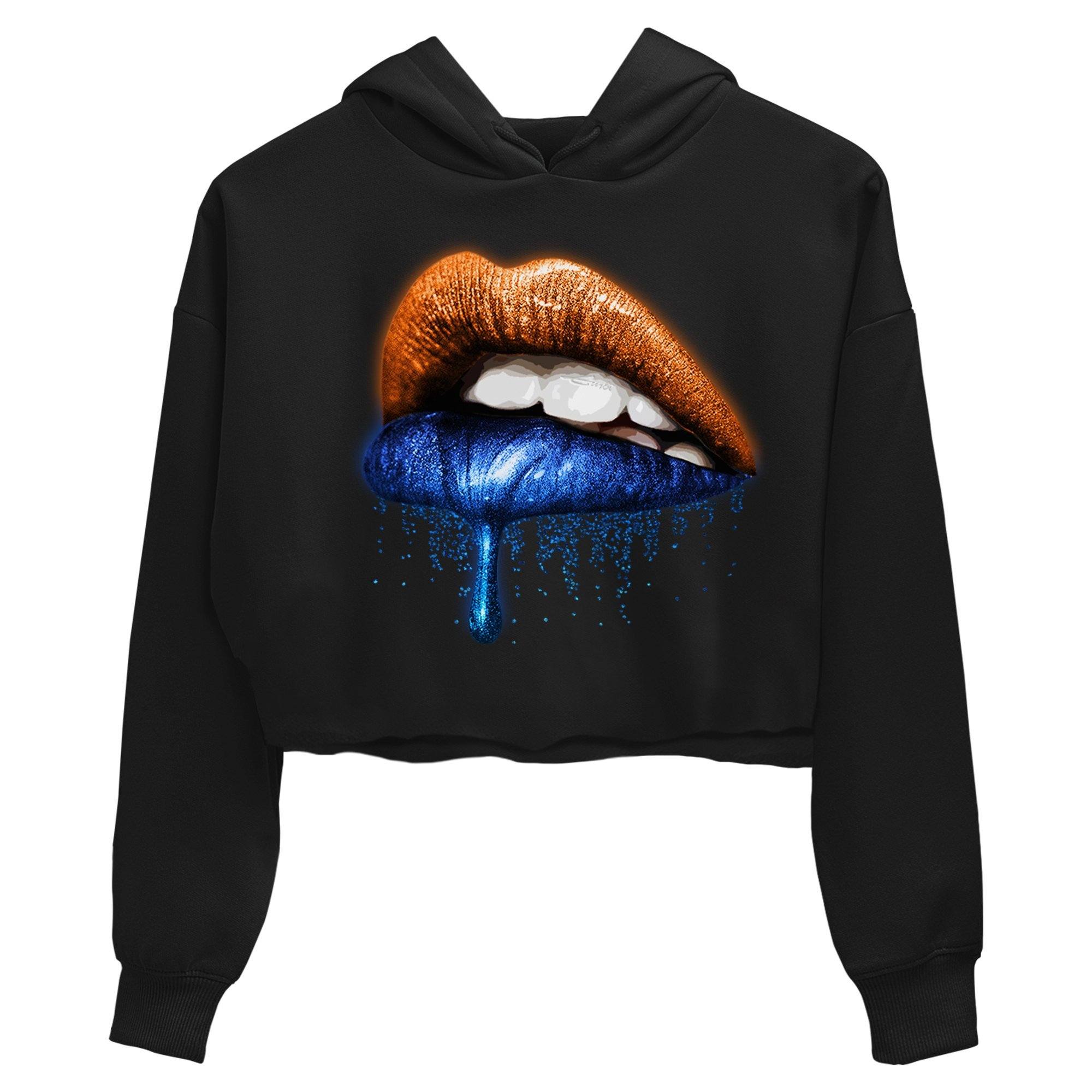 Yeezy 700 Bright Blue Shirt To Match Jordans Dripping Lips Sneaker Tees Yeezy 700 Bright Blue Drip Gear Zone Sneaker Matching Clothing Women's Shirts