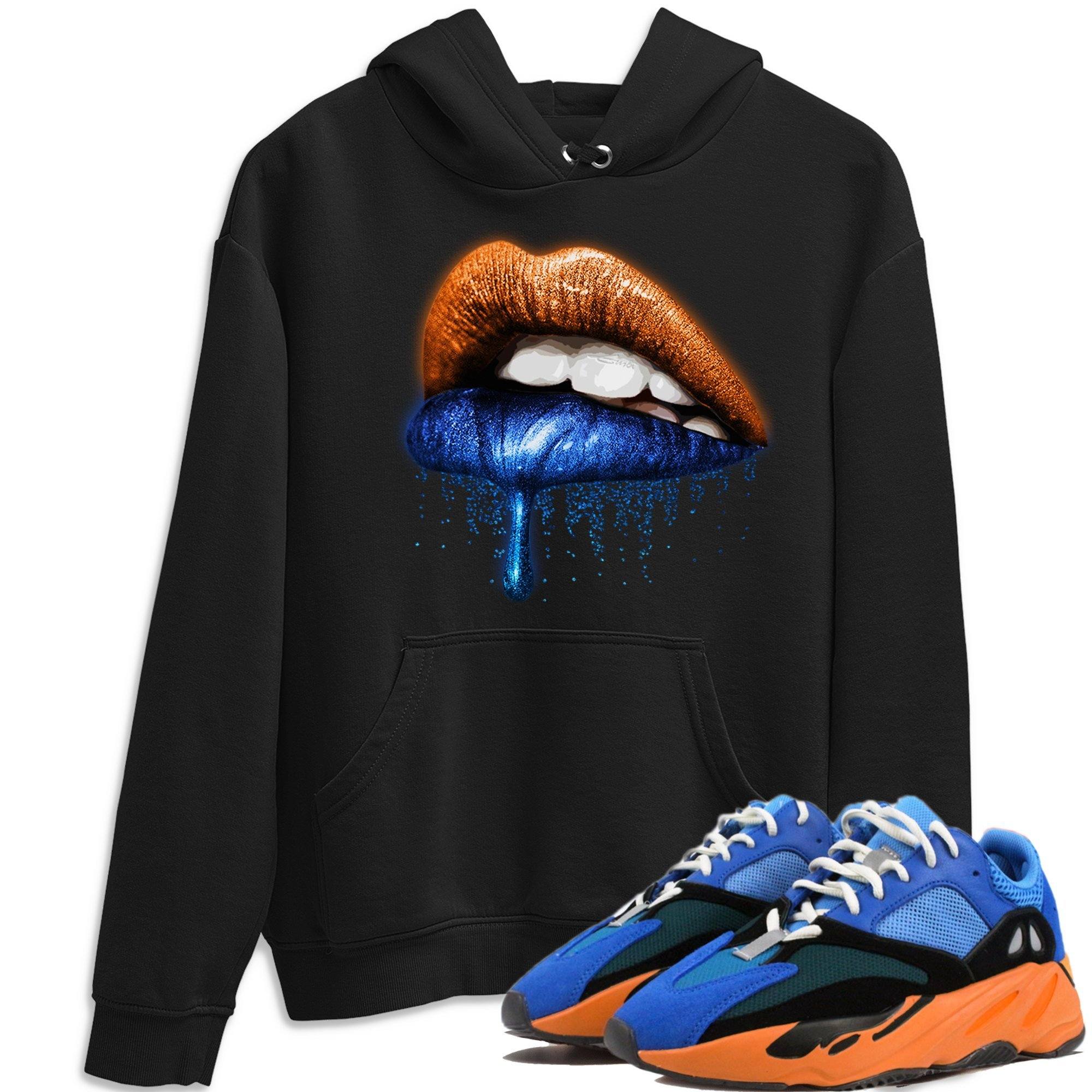 Yeezy 700 Bright Blue Shirt To Match Jordans Dripping Lips Sneaker Tees Yeezy 700 Bright Blue Drip Gear Zone Sneaker Matching Clothing Unisex Shirts
