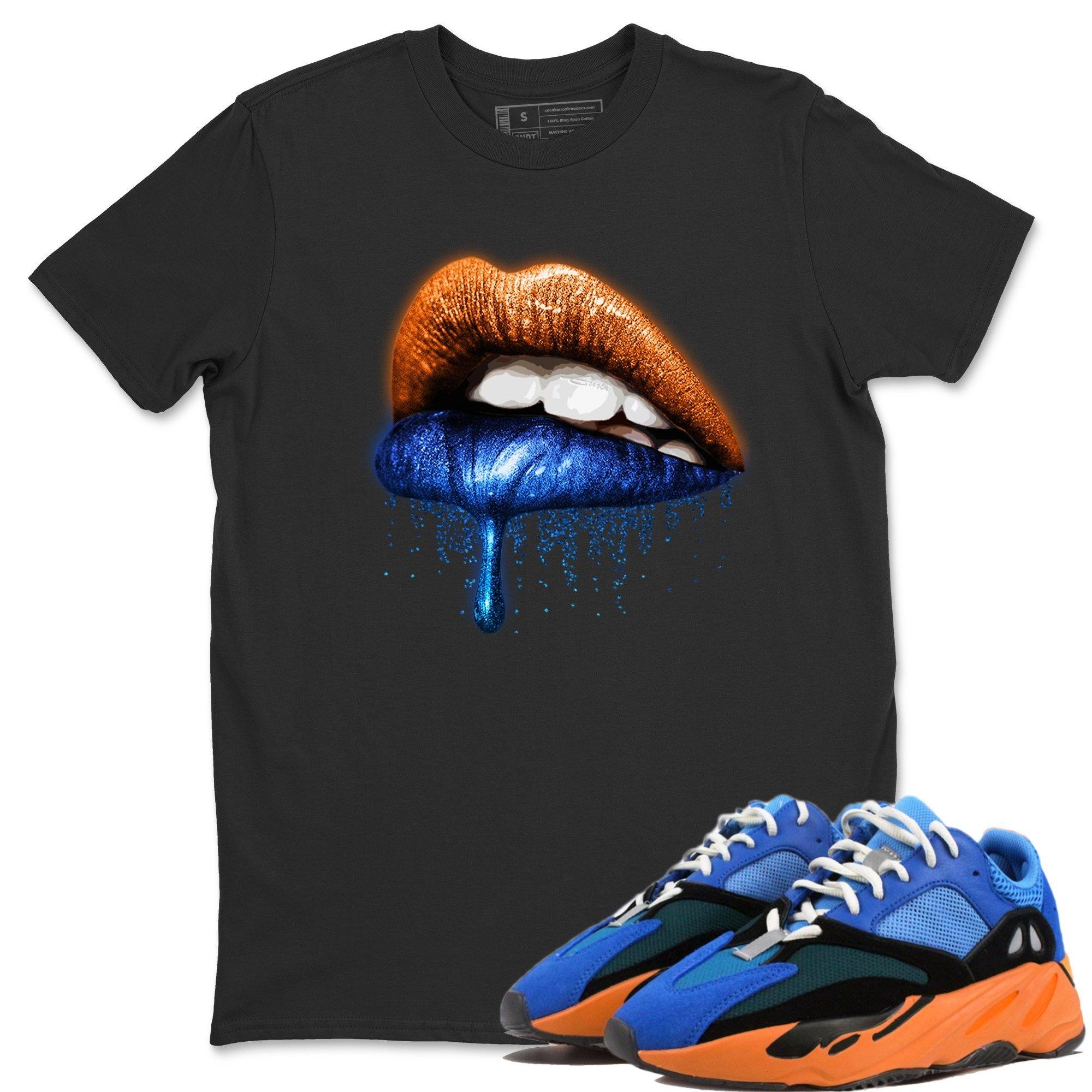 Yeezy 700 Bright Blue Shirt To Match Jordans Dripping Lips Sneaker Tees Yeezy 700 Bright Blue Drip Gear Zone Sneaker Matching Clothing Unisex Shirts