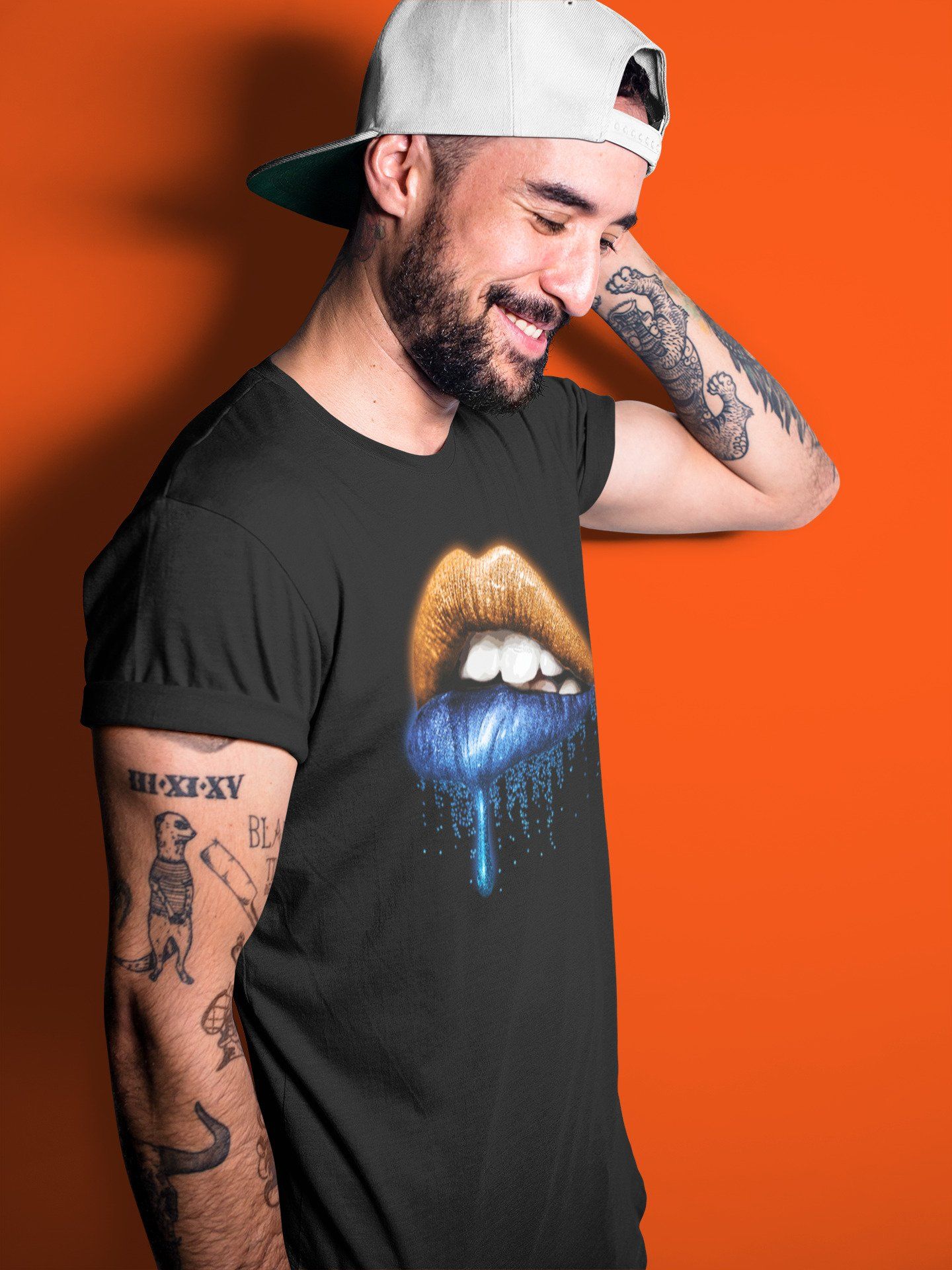 Yeezy 700 Bright Blue Shirt To Match Jordans Dripping Lips Sneaker Tees Yeezy 700 Bright Blue Drip Gear Zone Sneaker Matching Clothing Unisex Shirts