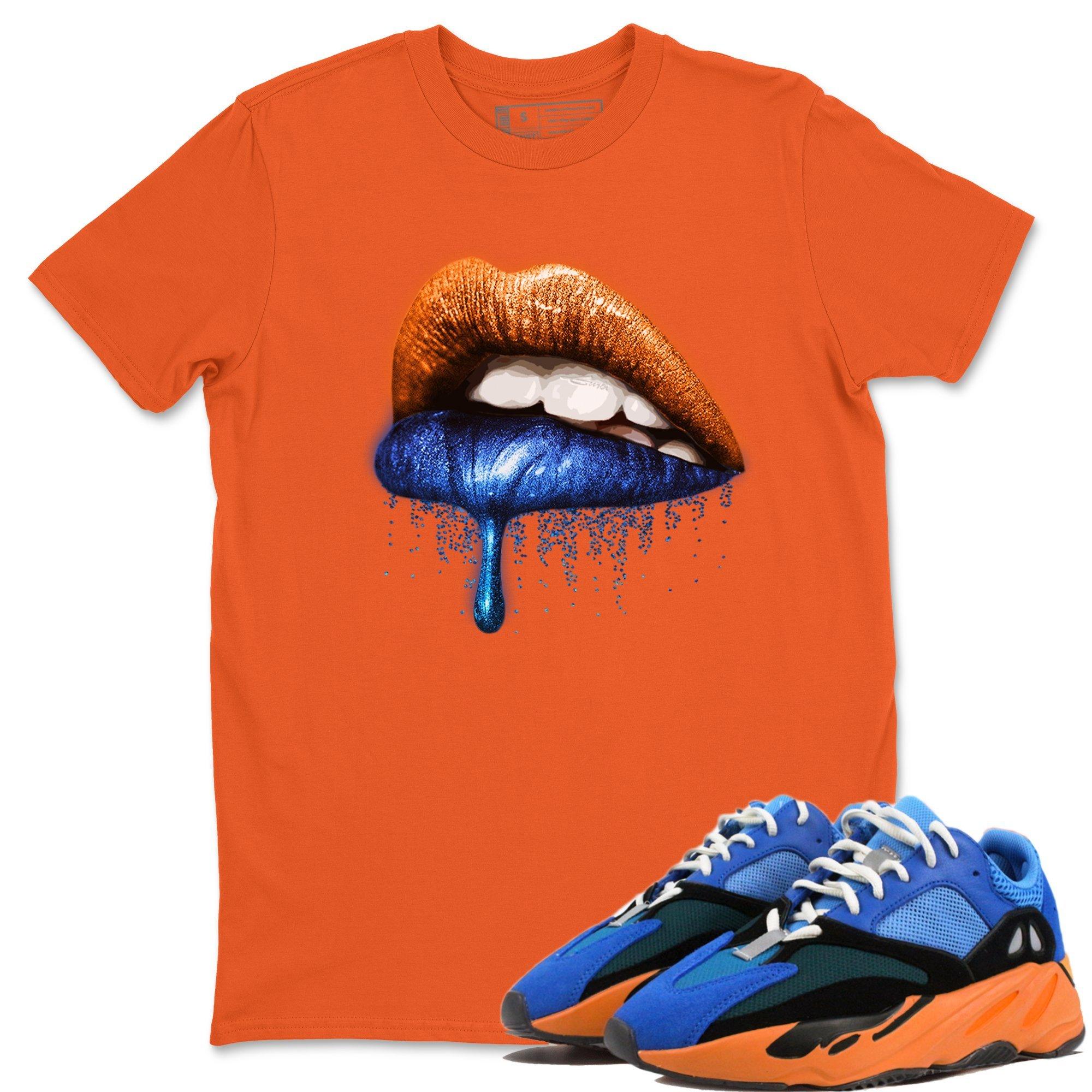 Yeezy 700 Bright Blue Shirt To Match Jordans Dripping Lips Sneaker Tees Yeezy 700 Bright Blue Drip Gear Zone Sneaker Matching Clothing Unisex Shirts