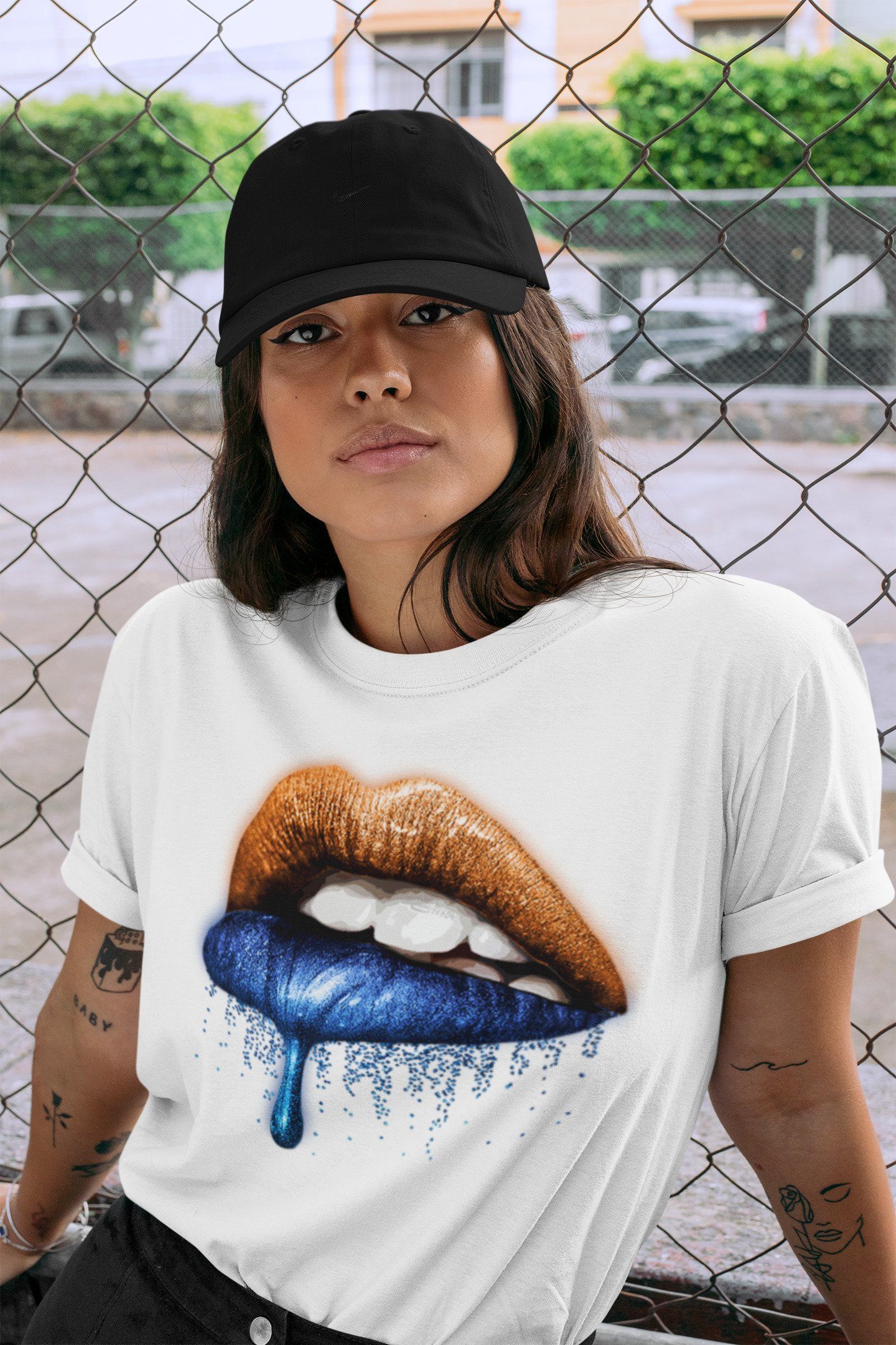 Yeezy 700 Bright Blue Shirt To Match Jordans Dripping Lips Sneaker Tees Yeezy 700 Bright Blue Drip Gear Zone Sneaker Matching Clothing Unisex Shirts