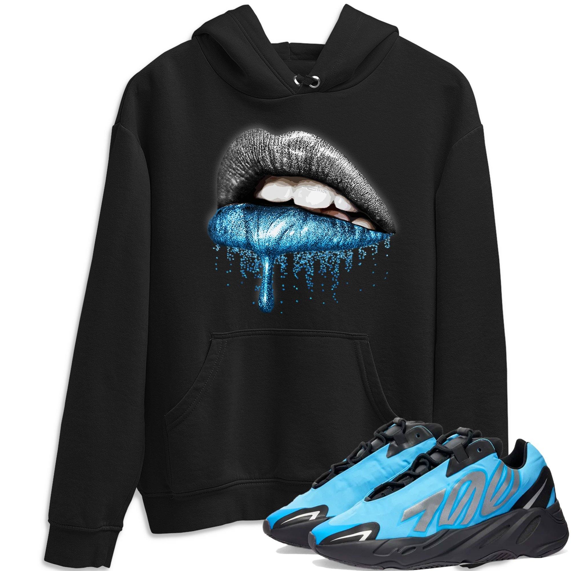 Yeezy 700 Bright Cyan Shirt To Match Jordans Dripping Lips Sneaker Tees Yeezy 700 Bright Cyan Drip Gear Zone Sneaker Matching Clothing Unisex Shirts