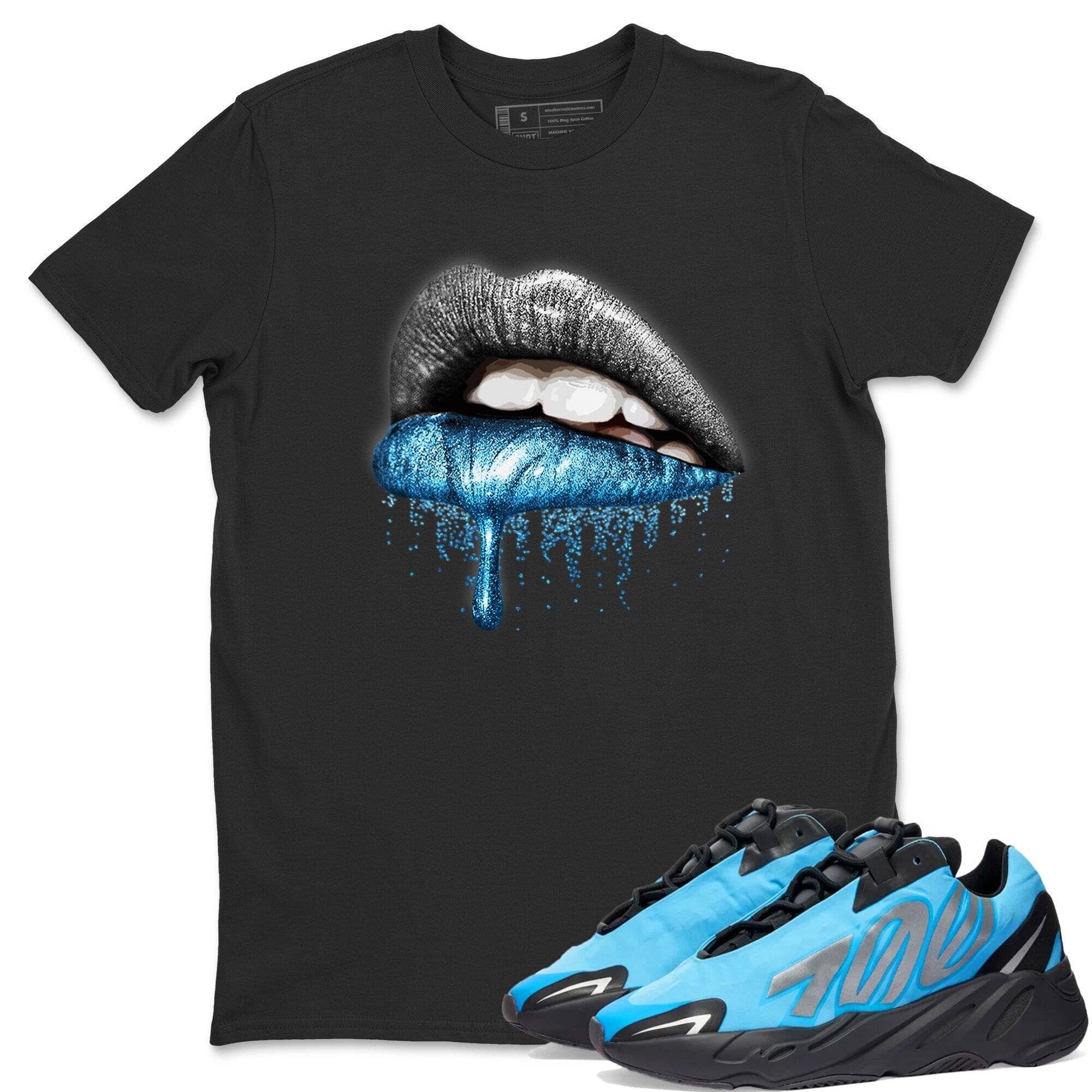 Yeezy 700 Bright Cyan Shirt To Match Jordans Dripping Lips Sneaker Tees Yeezy 700 Bright Cyan Drip Gear Zone Sneaker Matching Clothing Unisex Shirts
