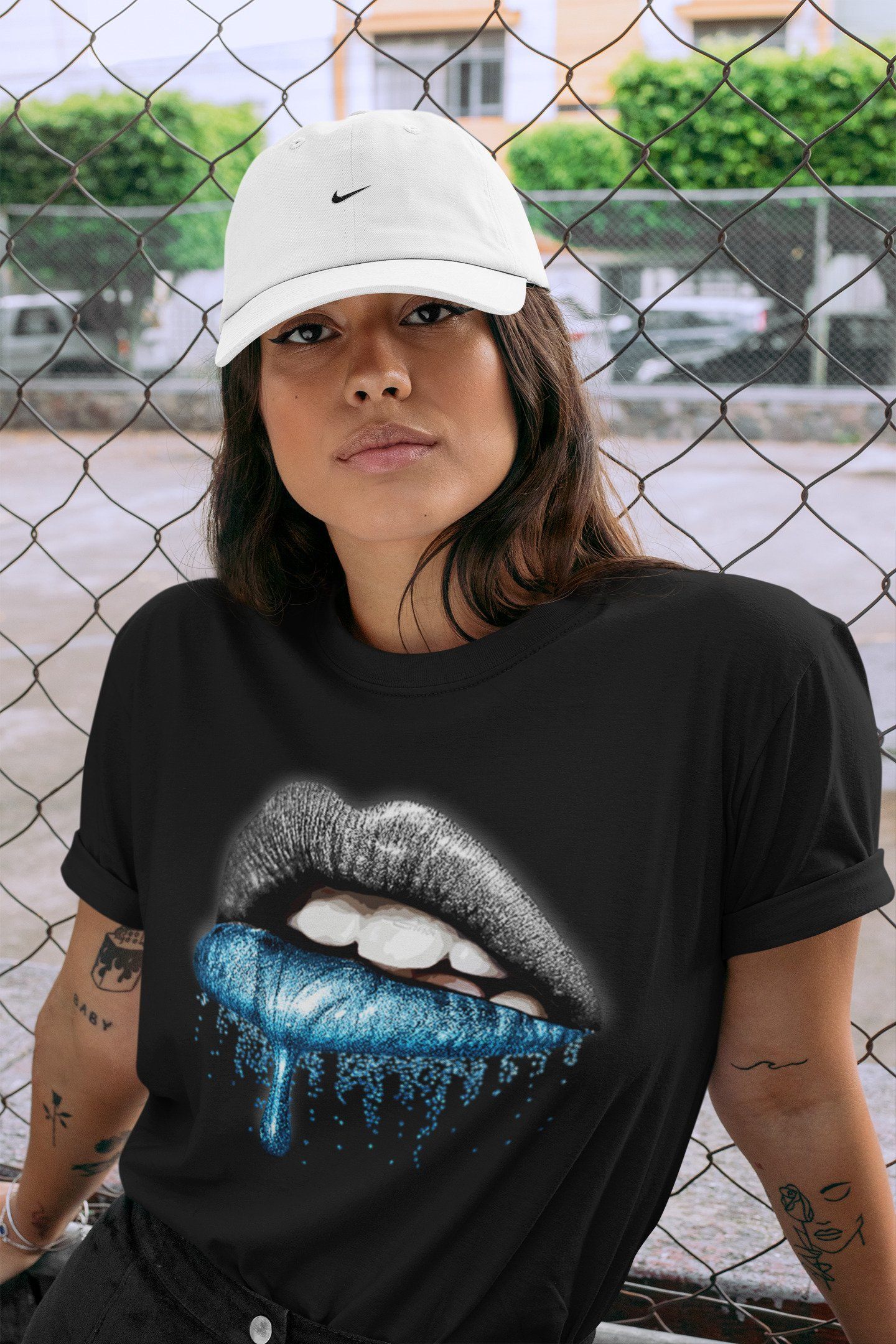 Yeezy 700 Bright Cyan Shirt To Match Jordans Dripping Lips Sneaker Tees Yeezy 700 Bright Cyan Drip Gear Zone Sneaker Matching Clothing Unisex Shirts