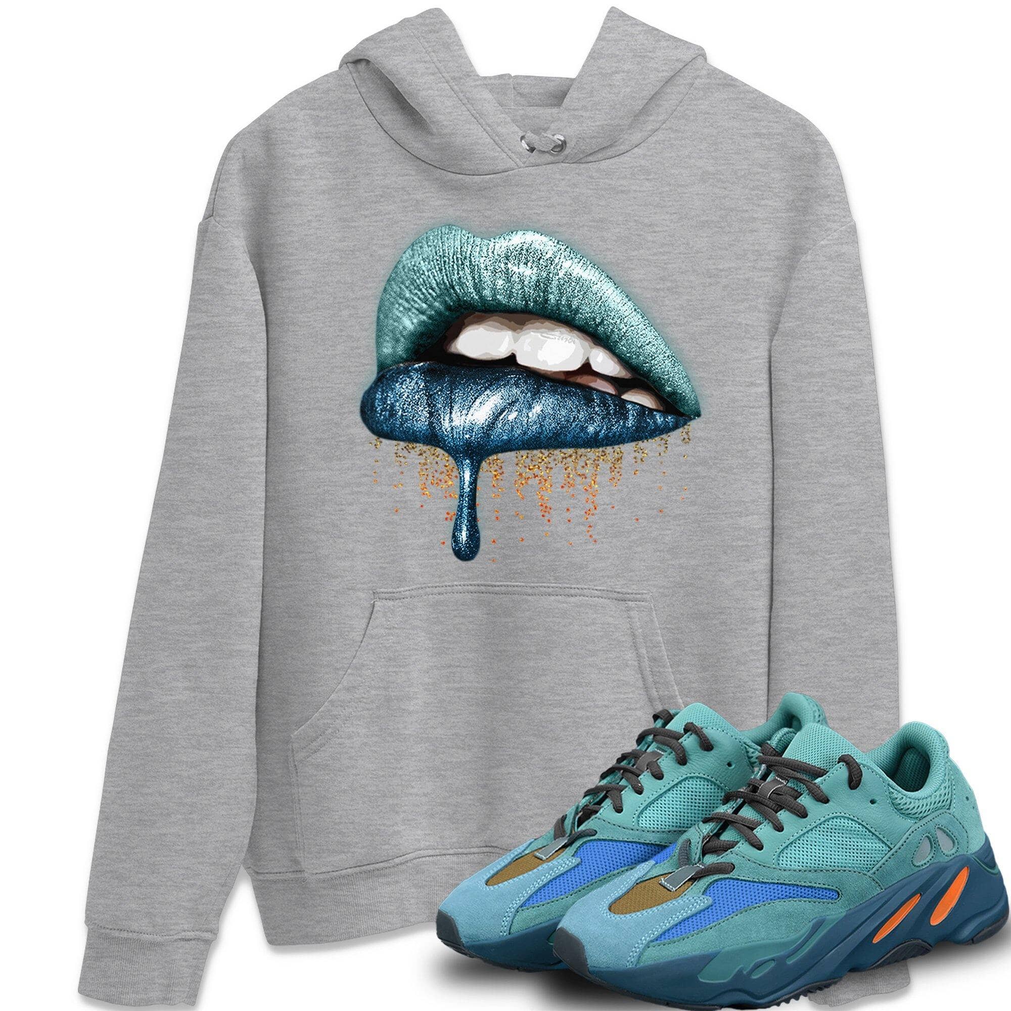 Yeezy 700 Faded Azure Shirt To Match Jordans Dripping Lips Sneaker Tees Yeezy 700 Faded Azure Drip Gear Zone Sneaker Matching Clothing Unisex Shirts