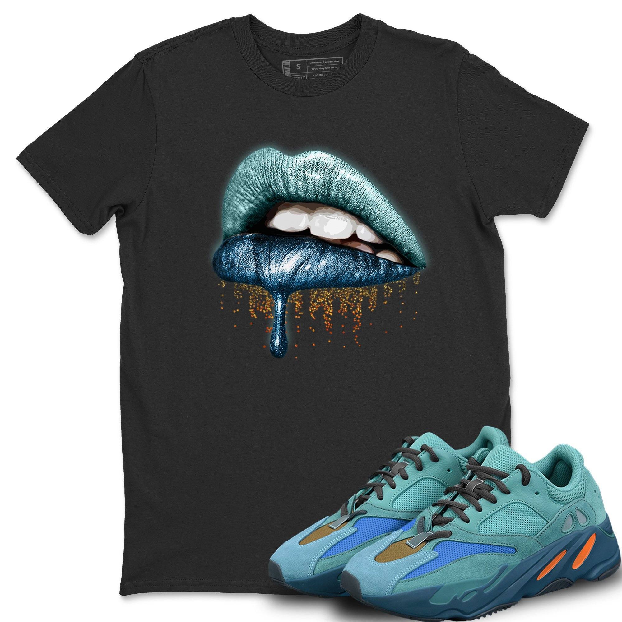 Yeezy 700 Faded Azure Shirt To Match Jordans Dripping Lips Sneaker Tees Yeezy 700 Faded Azure Drip Gear Zone Sneaker Matching Clothing Unisex Shirts