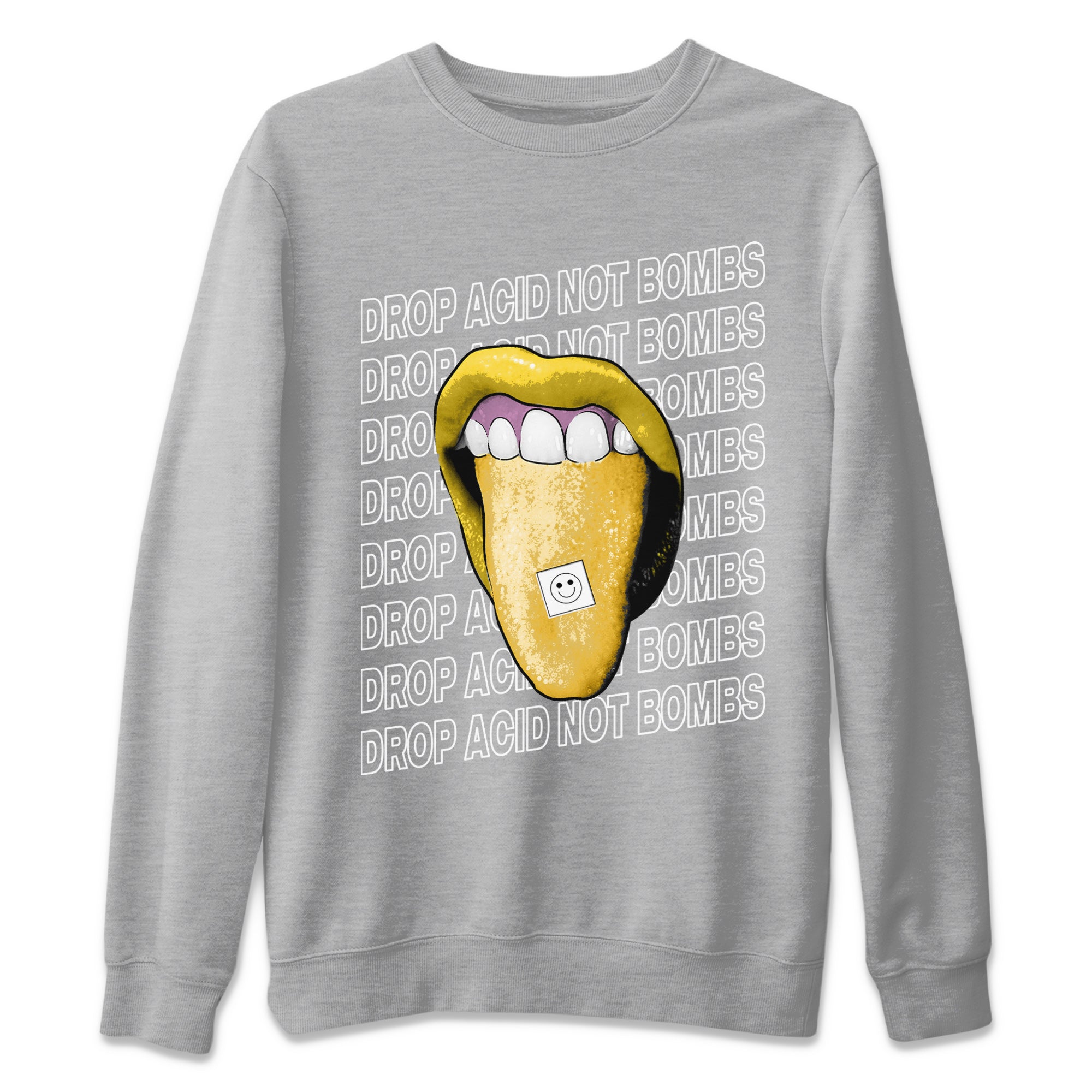 Air Jordan 11 Yellow Python Sneaker Match Tees Drop Acid Not Bombs Streetwear Sneaker Shirt Air Jordan 11 Snakeskin Shirts Unisex Shirts Heather Grey 2