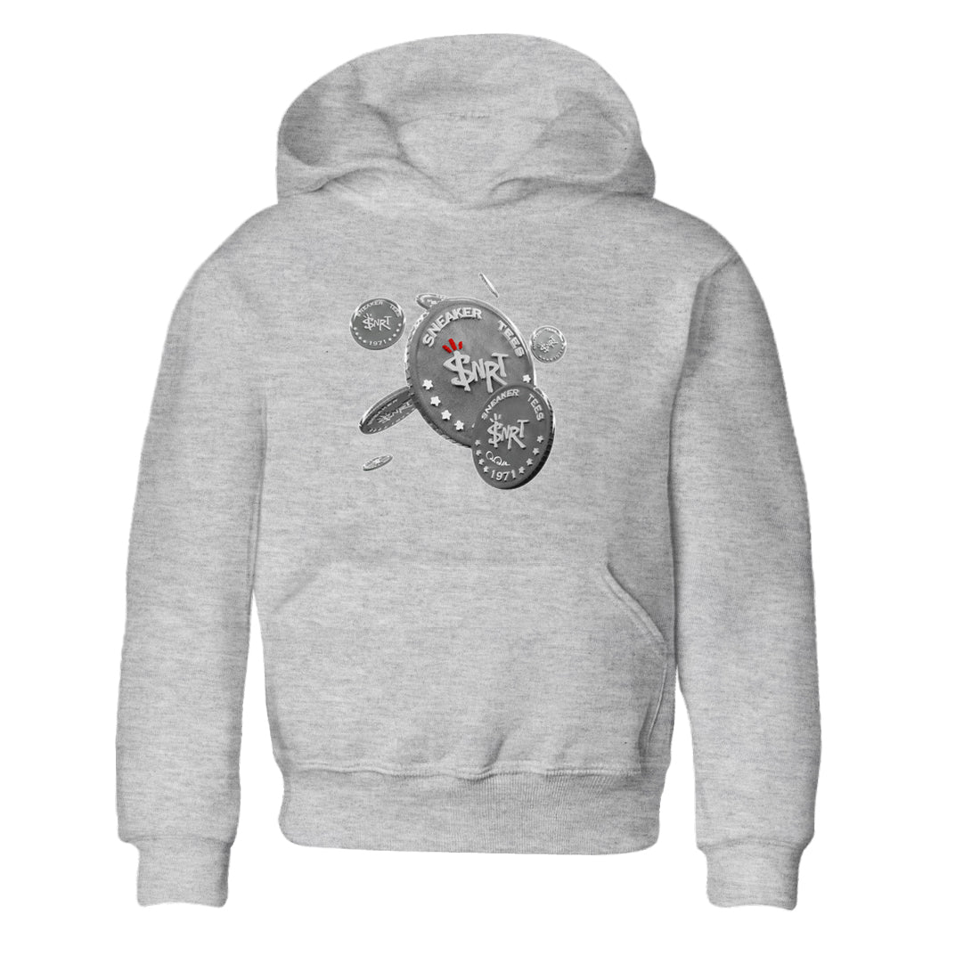 Air Jordan 1 Washed Heritage Sneaker Match Tees Drop Coin Streetwear Sneaker Shirt AJ1 Washed Heritage Sneaker Release Tees Kids Shirts Heather Grey 2