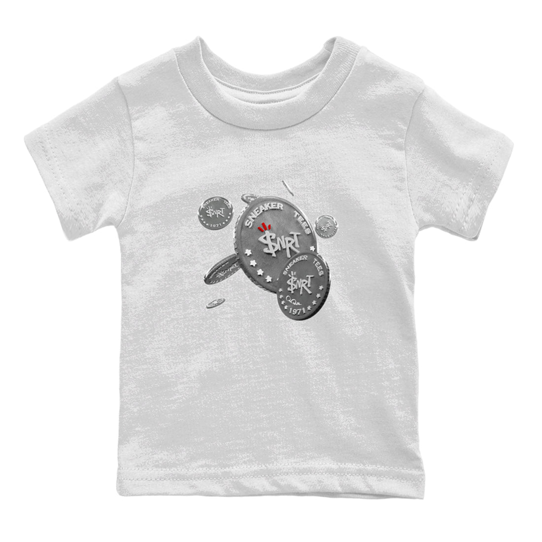 Air Jordan 1 Washed Heritage Sneaker Match Tees Drop Coin Streetwear Sneaker Shirt AJ1 Washed Heritage Sneaker Release Tees Kids Shirts White 2