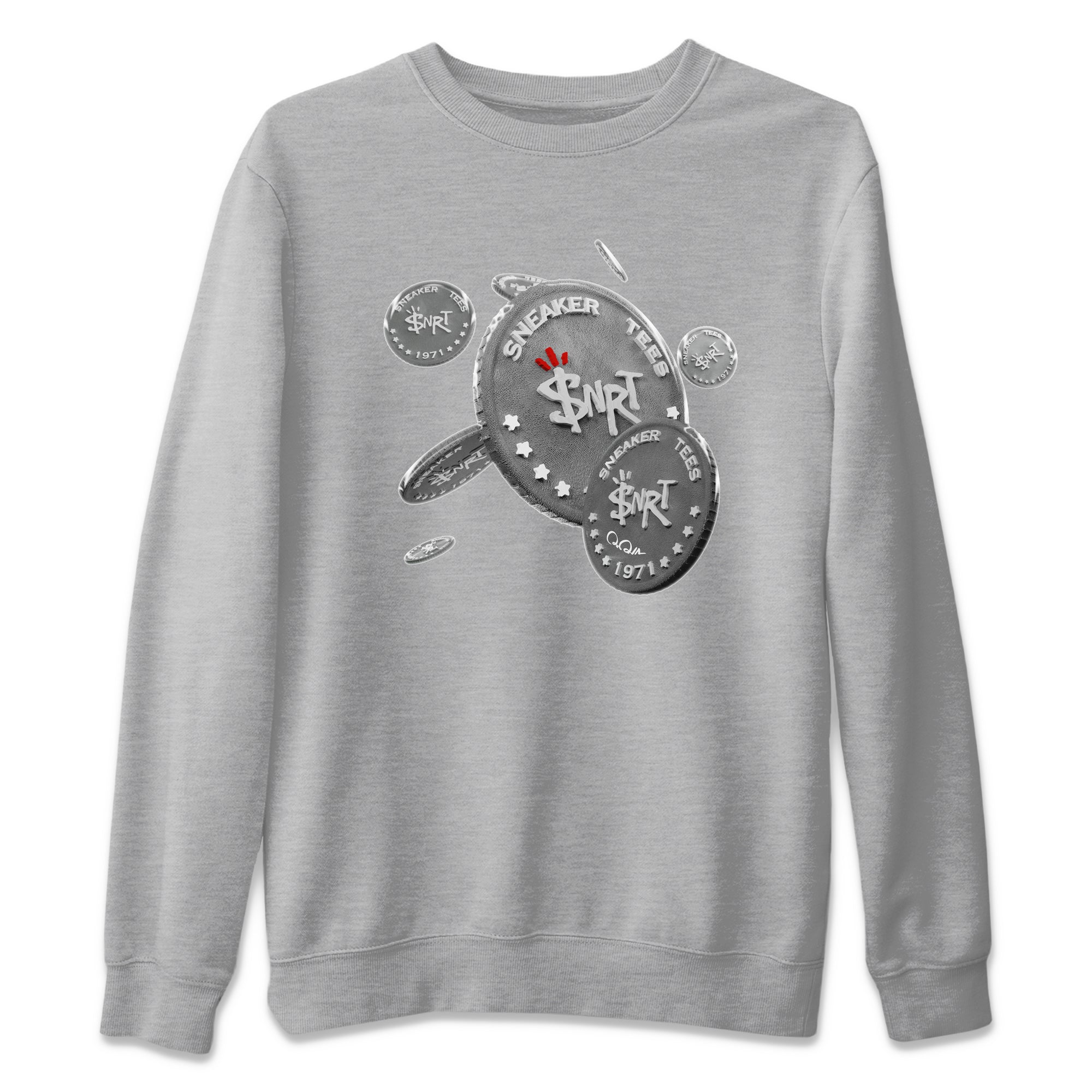 Air Jordan 1 Washed Heritage Sneaker Match Tees Drop Coin Streetwear Sneaker Shirt AJ1 Washed Heritage Sneaker Release Tees Unisex Shirts Heather Grey 2