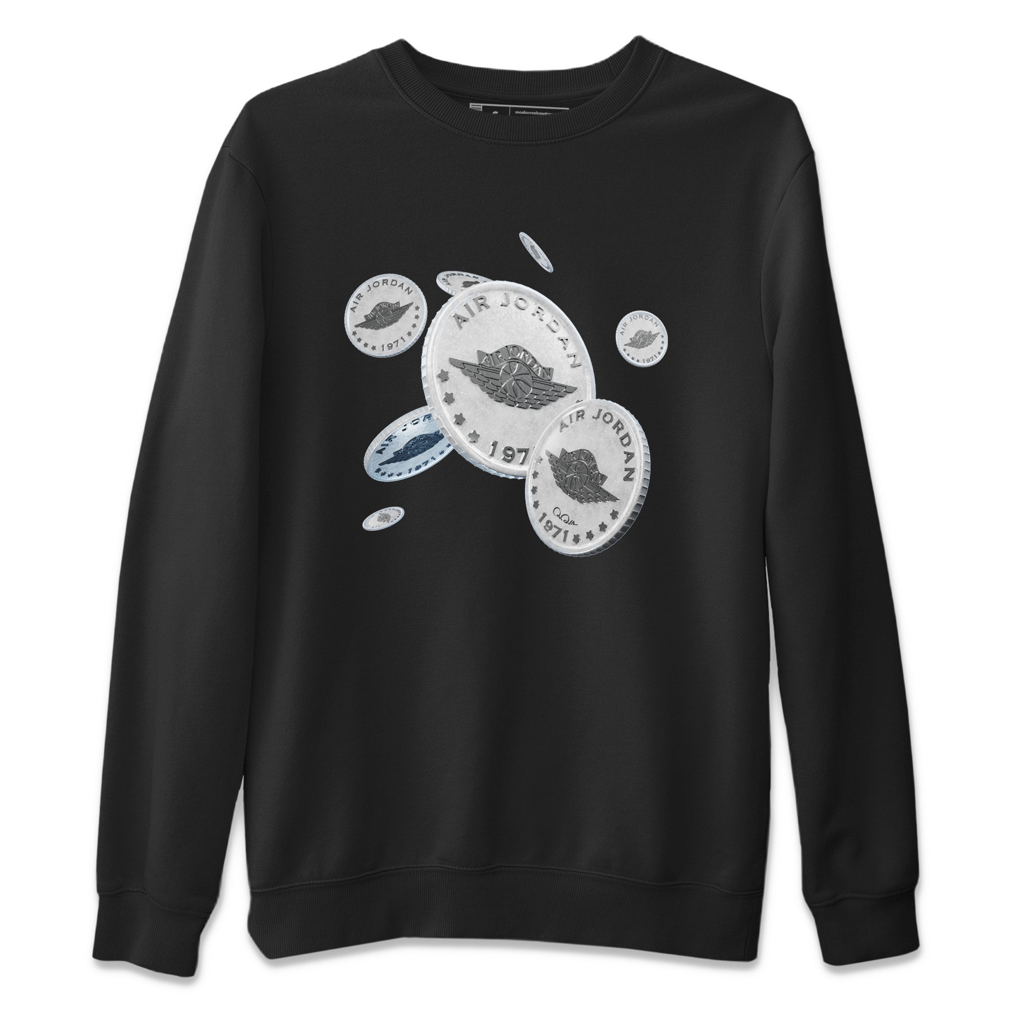 Air Jordan 11 White Cement Sneaker Match Tees Drop Coin Streetwear Sneaker Shirt Air Jordan 11 Cement Grey Sneaker Release Tees Unisex Shirts Black 2