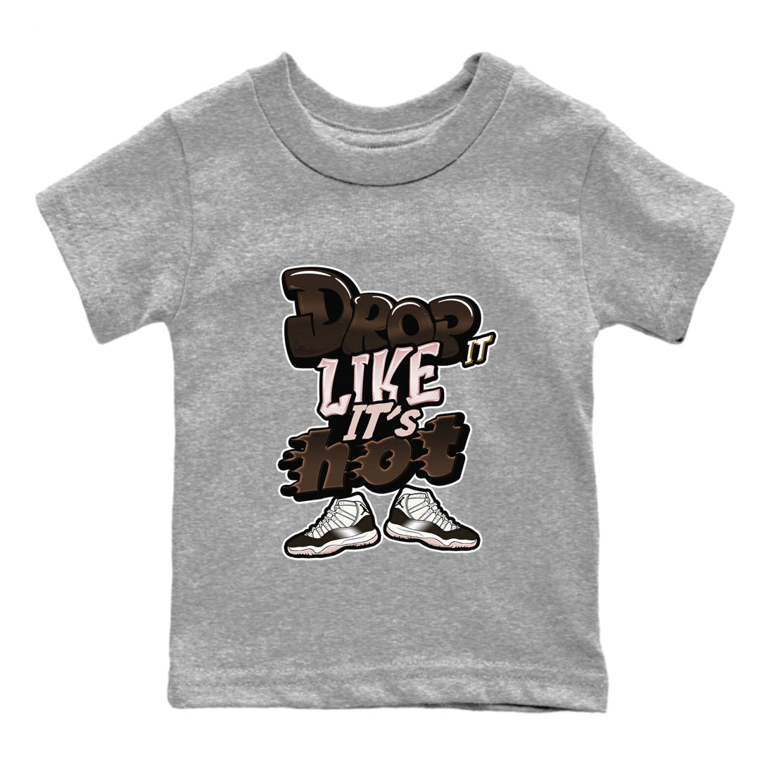 Air Jordan 11 Neapolitan shirt to match jordans Drop It Like It's Hot sneaker matching t-shirts and clothing AJ11 Neapolitan Drip Gear Zone Youth Kids Toddler Heather Grey 2 T-Shirt