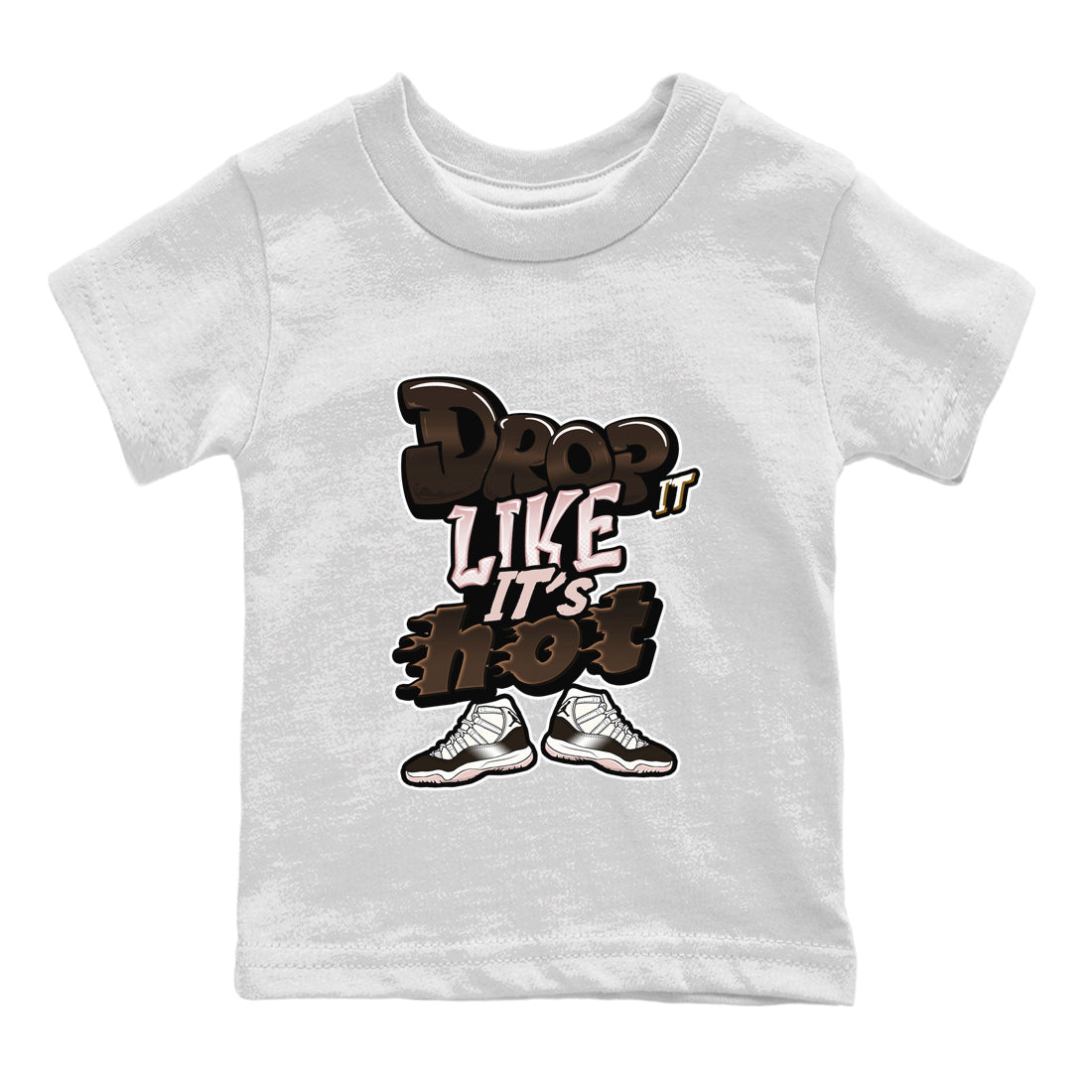 Air Jordan 11 Neapolitan shirt to match jordans Drop It Like It's Hot sneaker matching t-shirts and clothing AJ11 Neapolitan Drip Gear Zone Youth Kids Toddler White 2 T-Shirt