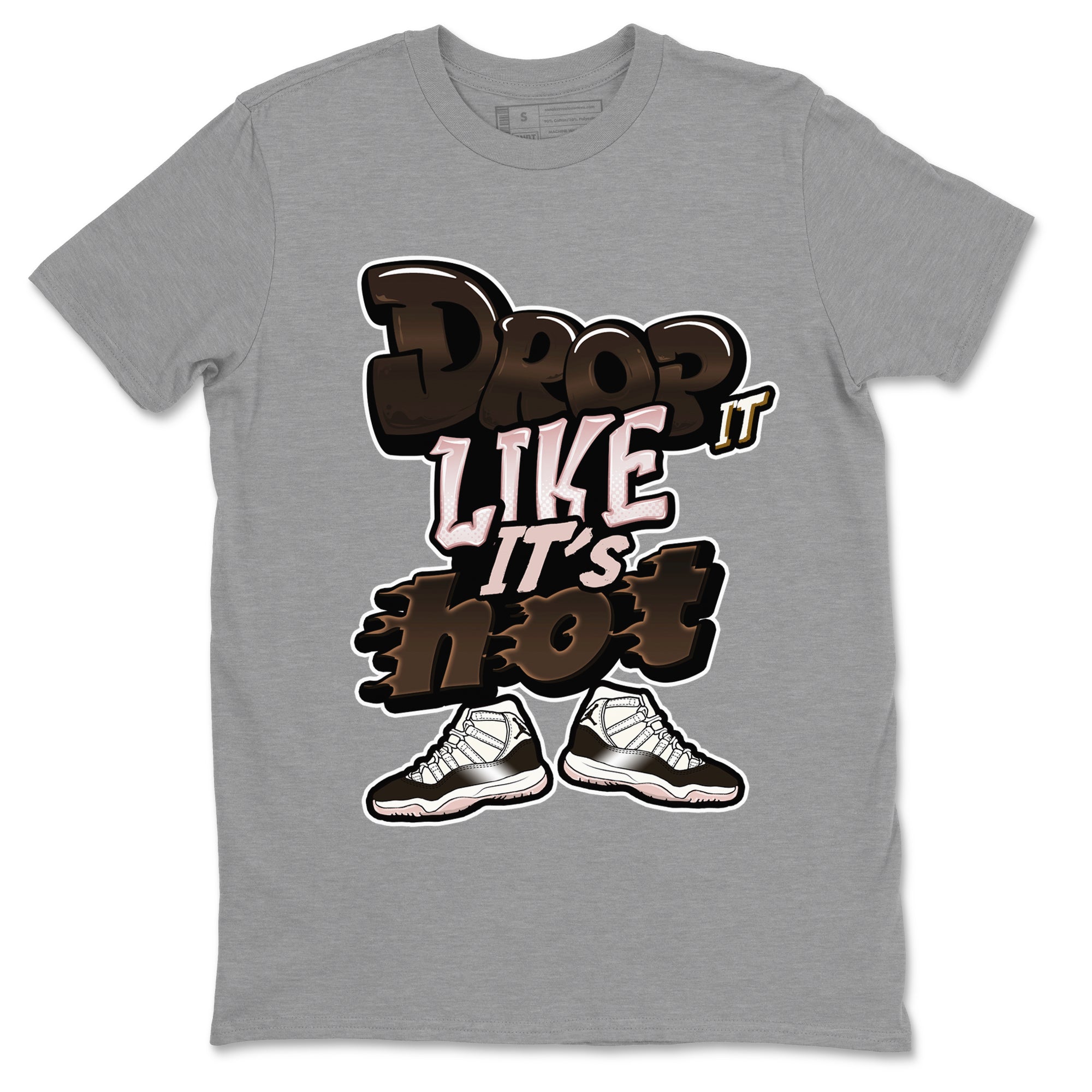 Air Jordan 11 Neapolitan shirt to match jordans Drop It Like It's Hot sneaker matching t-shirts and clothing AJ11 Neapolitan Drip Gear Zone Cotton Casual Unisex Heather Grey 2 T-Shirt