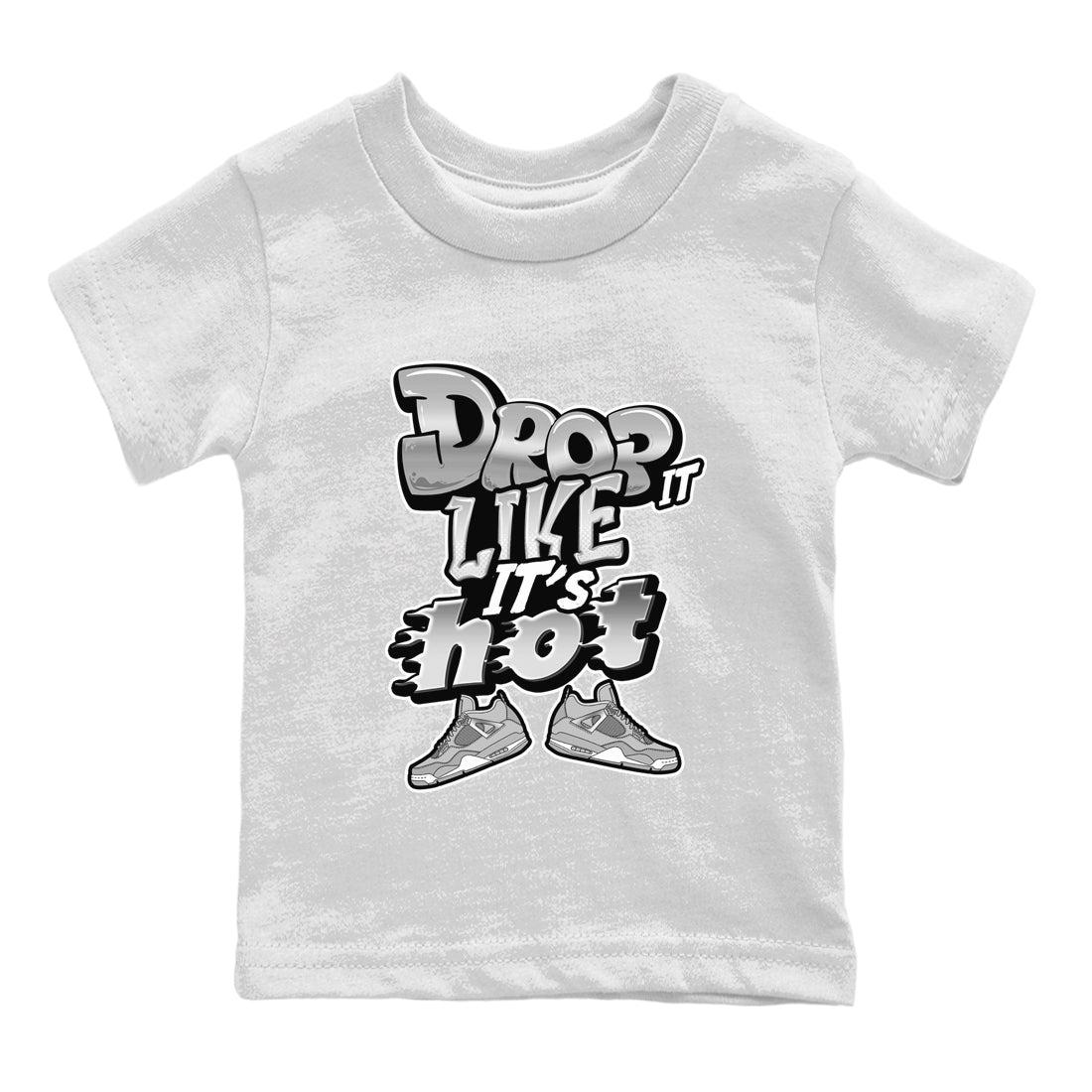 Air Jordan 4 Frozen Moments shirt to match jordans Drop It Like It's Hot Streetwear Sneaker Shirt AJ4 Frozen Moments Drip Gear Zone Sneaker Matching Clothing Baby Toddler White 2 T-Shirt