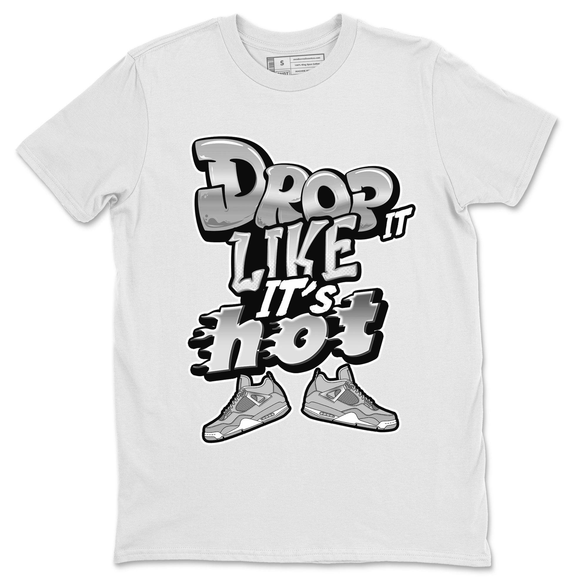 Air Jordan 4 Frozen Moments shirt to match jordans Drop It Like It's Hot Streetwear Sneaker Shirt AJ4 Frozen Moments Drip Gear Zone Sneaker Matching Clothing Unisex White 2 T-Shirt