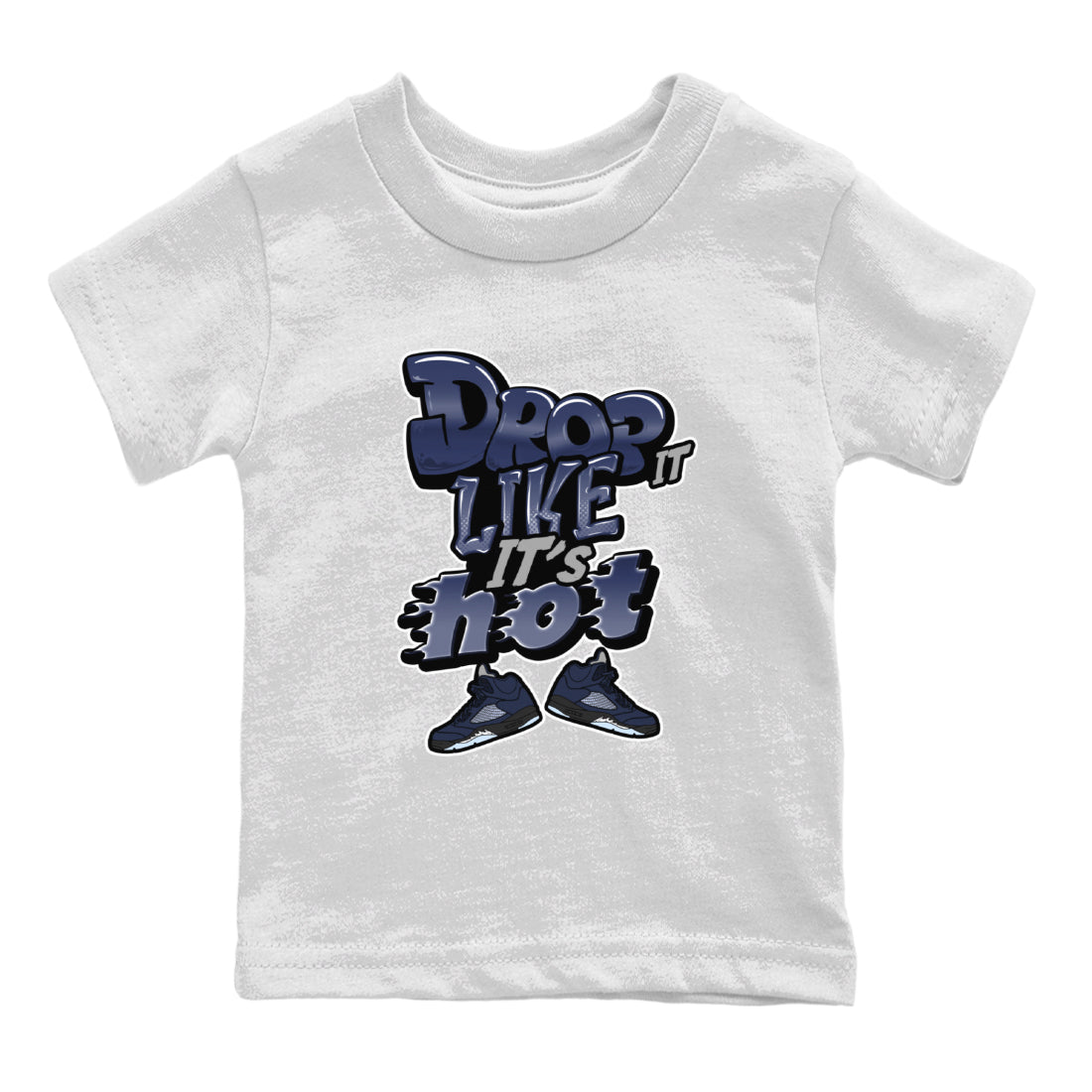 Air Jordan 5 Georgetown shirt to match jordans Drop It Like It's Hot Streetwear Sneaker Shirt AJ5 Georgetown Drip Gear Zone Sneaker Matching Clothing Baby Toddler White 2 T-Shirt