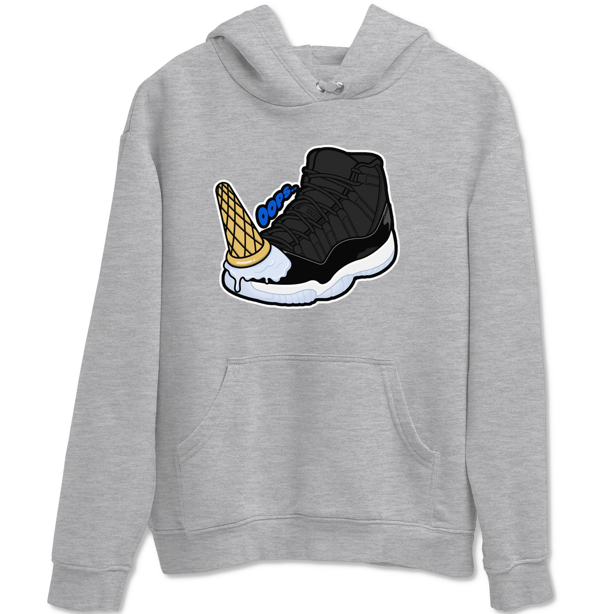 Air Jordan 11 Space shirt to match jordans Dropped Ice Cream sneaker tees AJ11 Space Drip Gear Zone unisex cotton Heather Grey 2 crew neck shirt