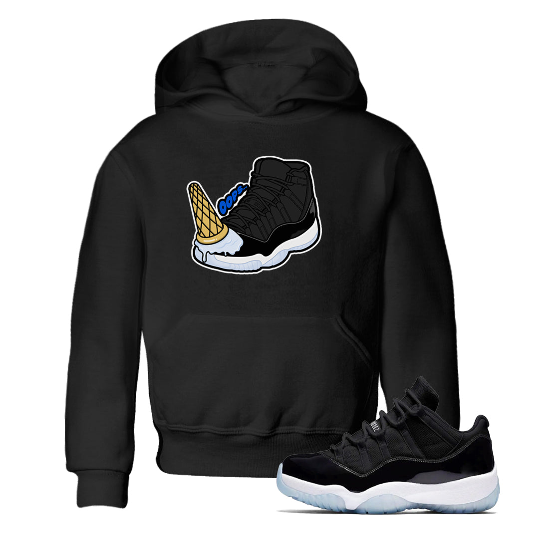 Air Jordan 11 Space shirt to match jordans Dropped Ice Cream sneaker tees AJ11 Space Drip Gear Zone baby toddler Black 1 cotton Shirt