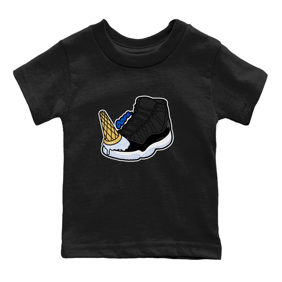 Air Jordan 11 Space shirt to match jordans Dropped Ice Cream sneaker tees AJ11 Space Drip Gear Zone baby toddler Black 2 cotton Shirt
