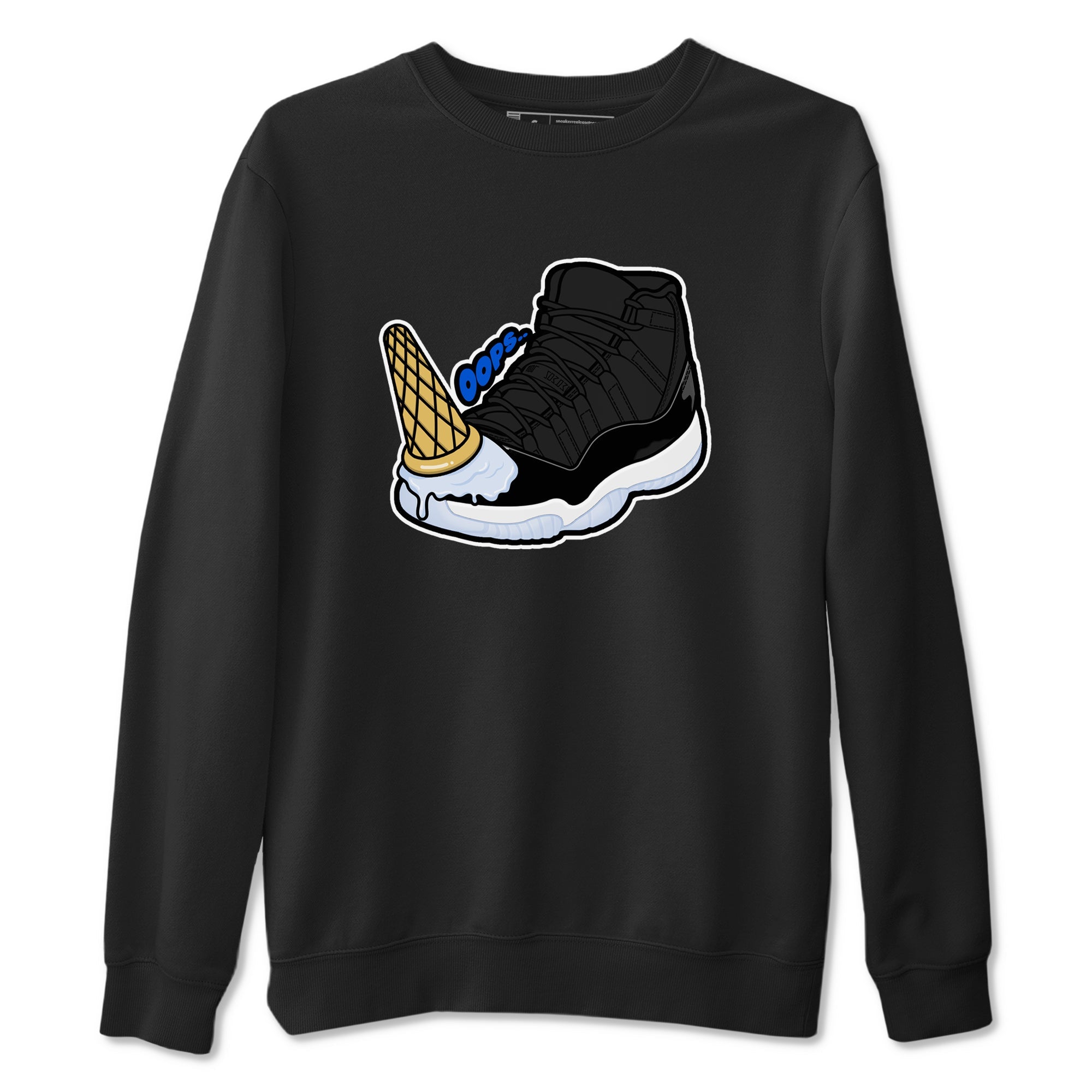 Air Jordan 11 Space shirt to match jordans Dropped Ice Cream sneaker tees AJ11 Space Drip Gear Zone unisex cotton Black 2 crew neck shirt