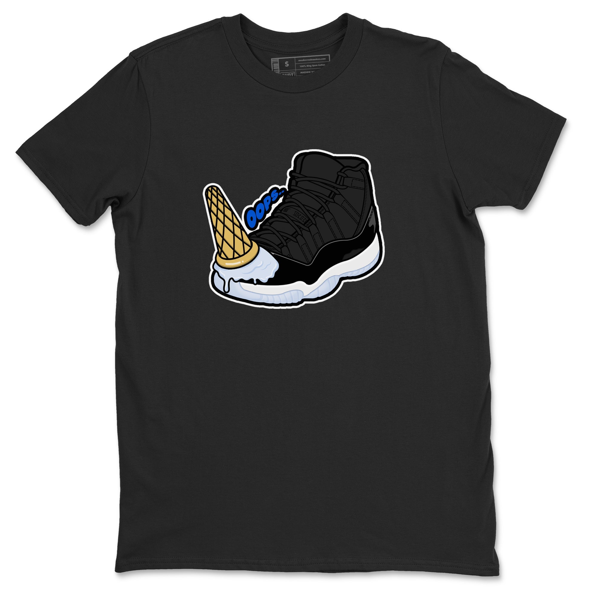 Air Jordan 11 Space shirt to match jordans Dropped Ice Cream sneaker tees AJ11 Space Drip Gear Zone unisex cotton Black 2 crew neck shirt
