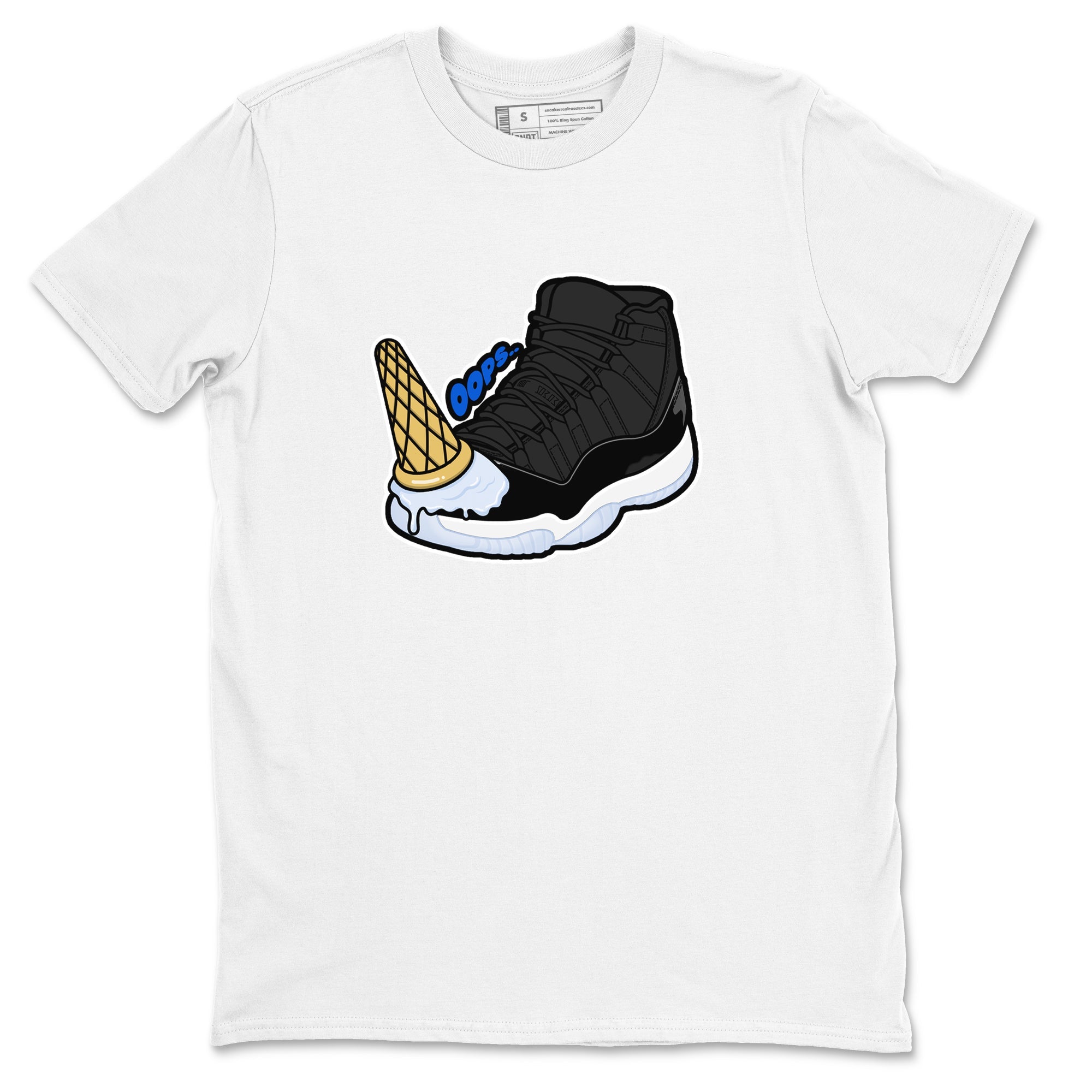 Air Jordan 11 Space shirt to match jordans Dropped Ice Cream sneaker tees AJ11 Space Drip Gear Zone unisex cotton White 2 crew neck shirt