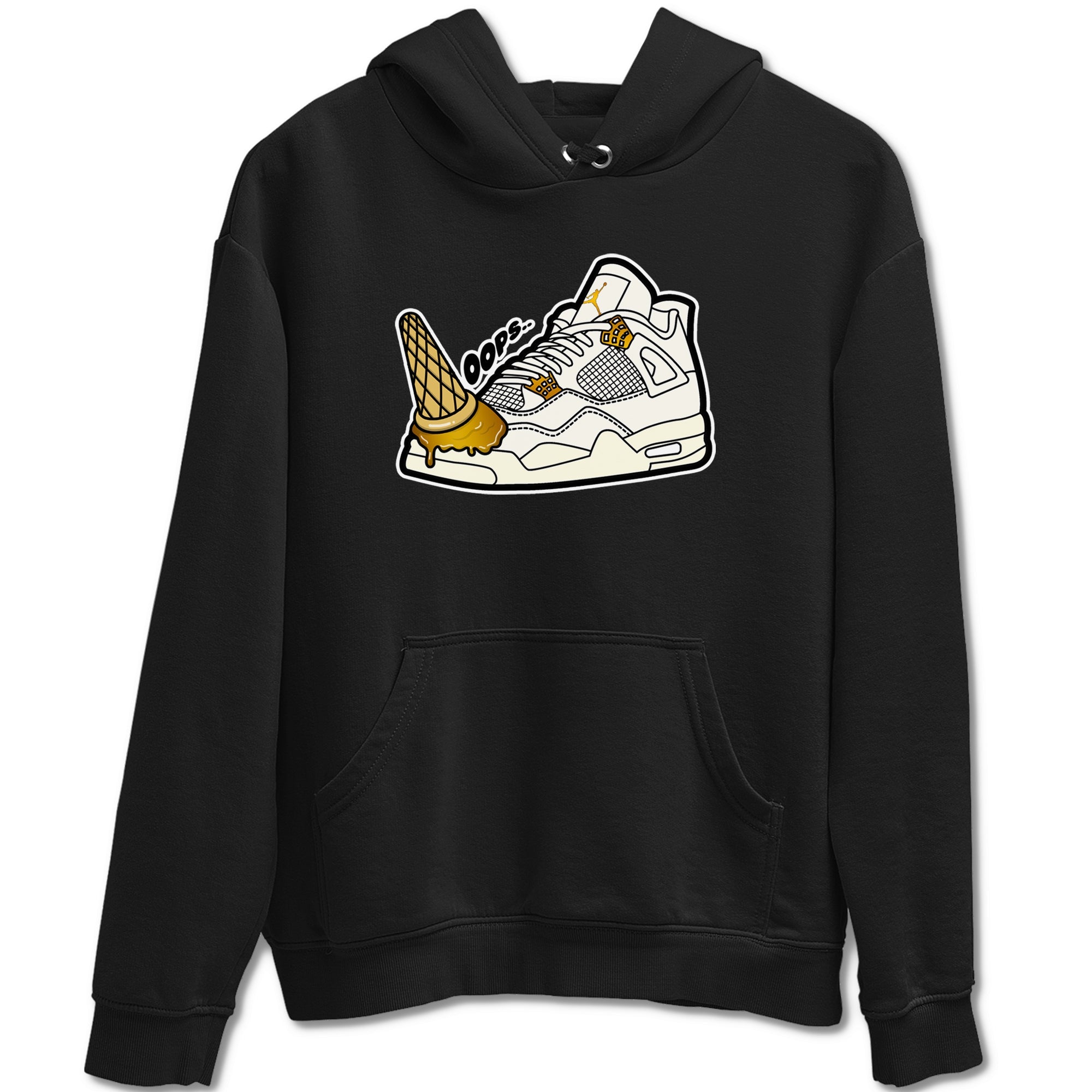 4s Sail 2024 shirt to match jordans Dropped Ice Cream sneaker tees Air Jordan 4 Sail 2024 Drip Gear Zone unisex cotton Black 2 crew neck shirt