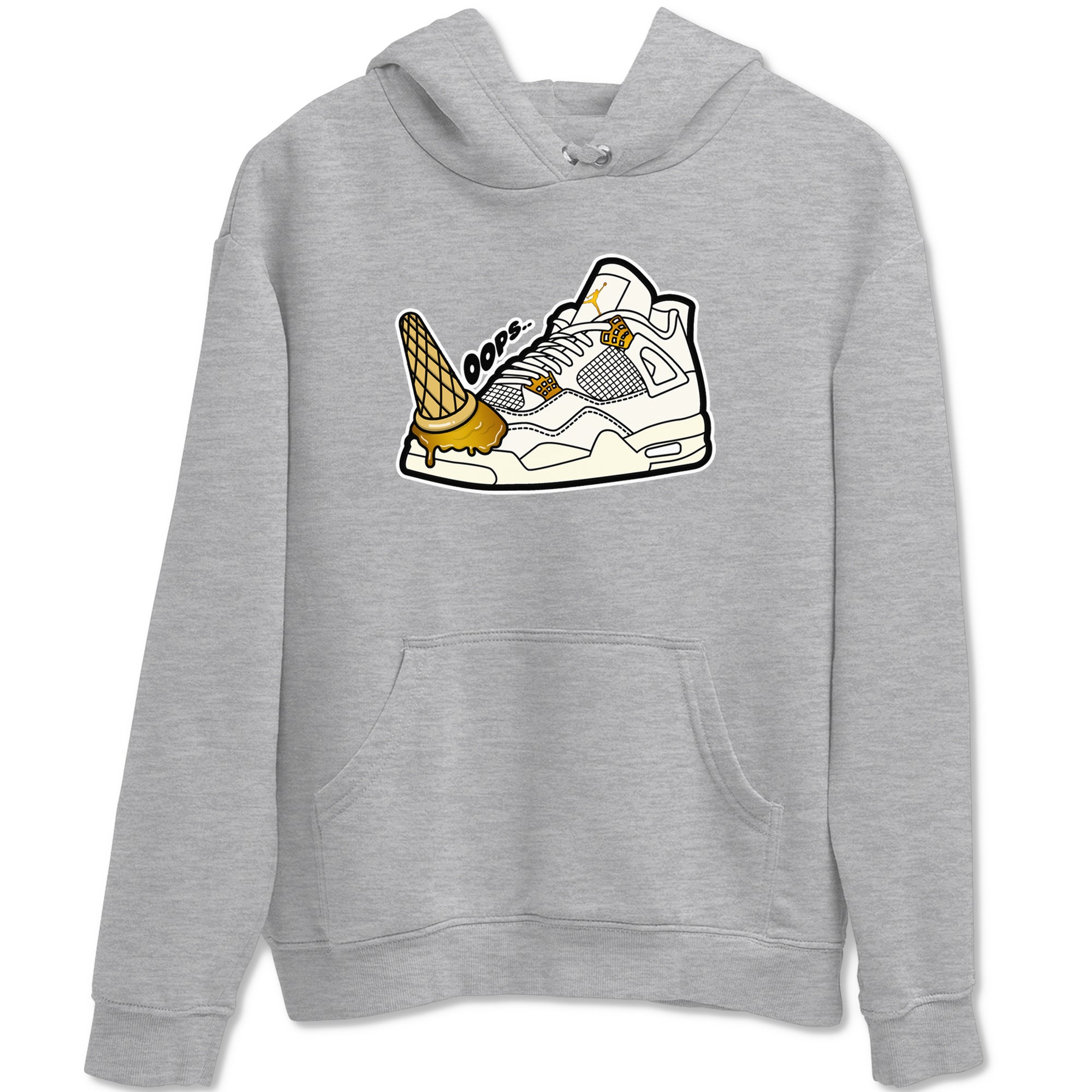 4s Sail 2024 shirt to match jordans Dropped Ice Cream sneaker tees Air Jordan 4 Sail 2024 Drip Gear Zone unisex cotton Heather Grey 2 crew neck shirt